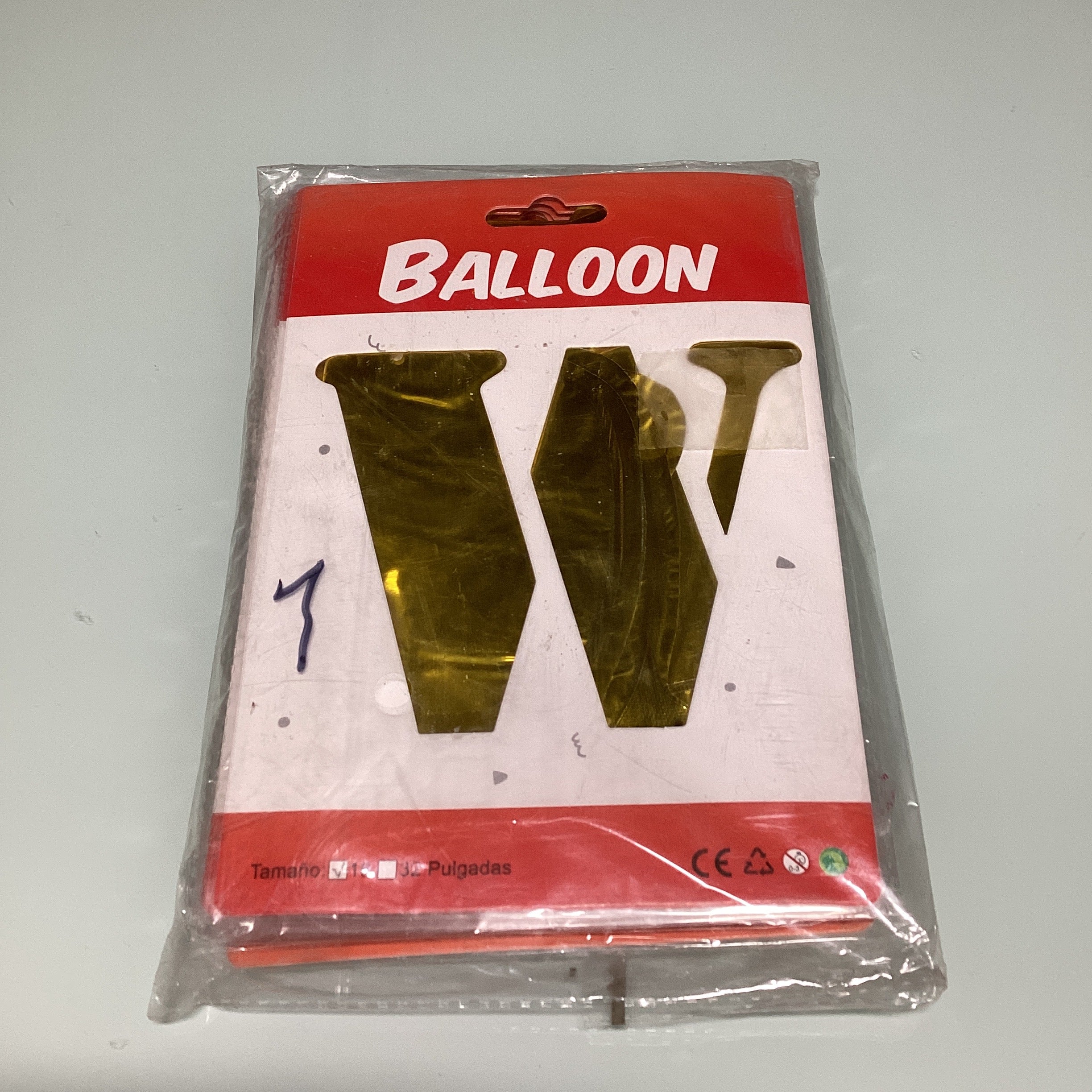 GLOBO DE LETRAS 40 CM DORADO EN ESTUCHE INDIVIDUAL POR MAYOREO