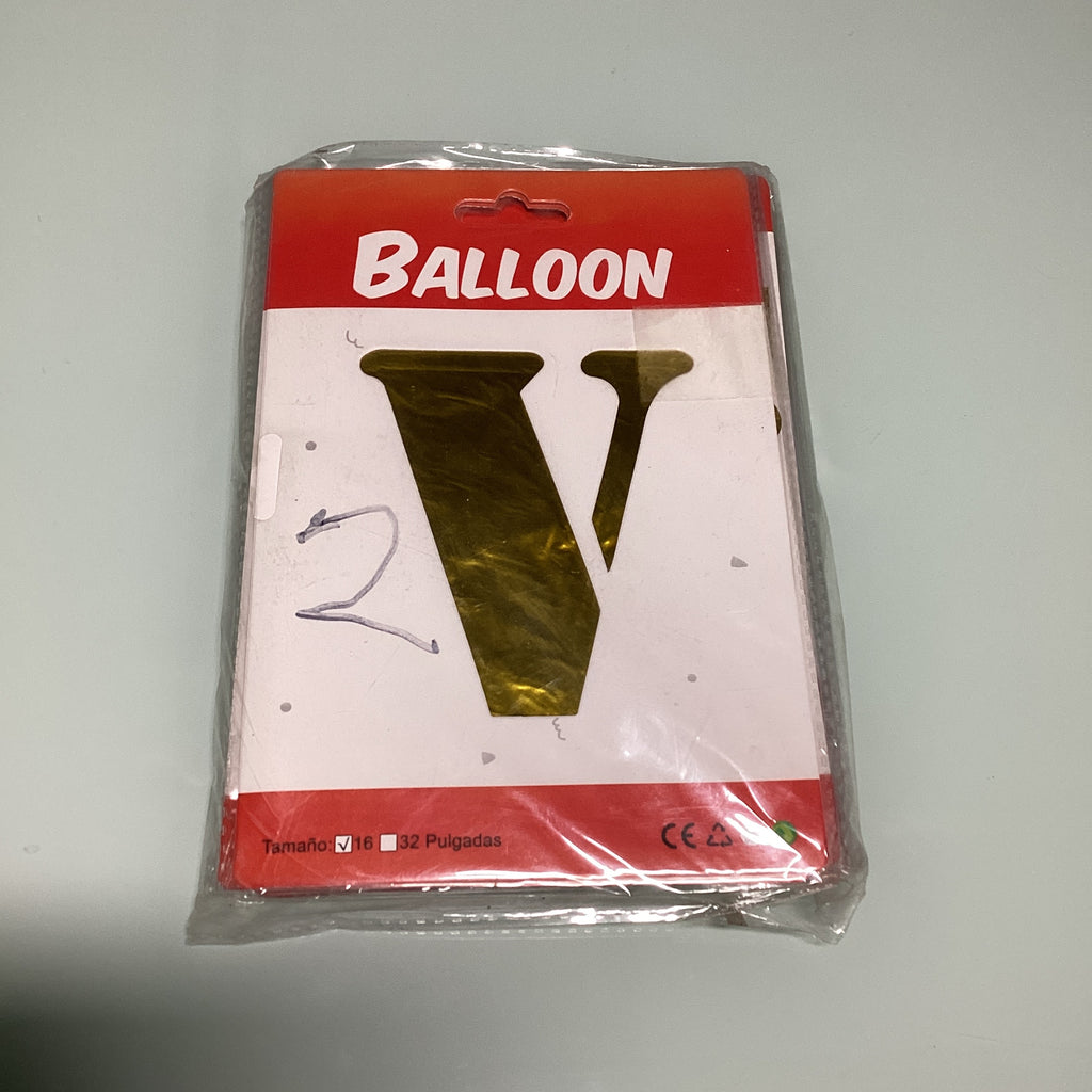 GLOBO DE LETRAS 40 CM DORADO EN ESTUCHE INDIVIDUAL POR MAYOREO