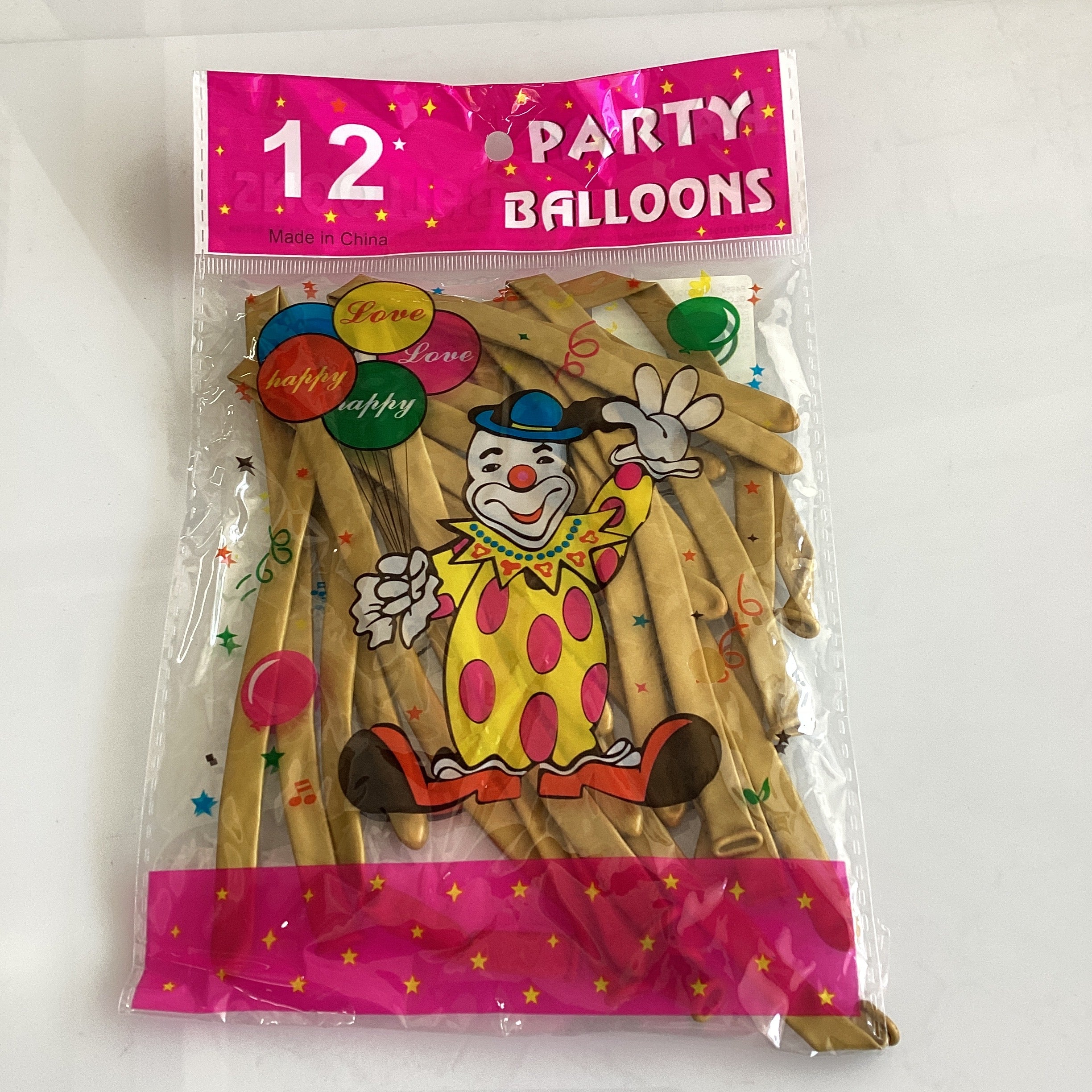 GLOBO LARGO METÁLICO CON 12 GLOBOS EN FORMA DE TIRA POR MAYOREO