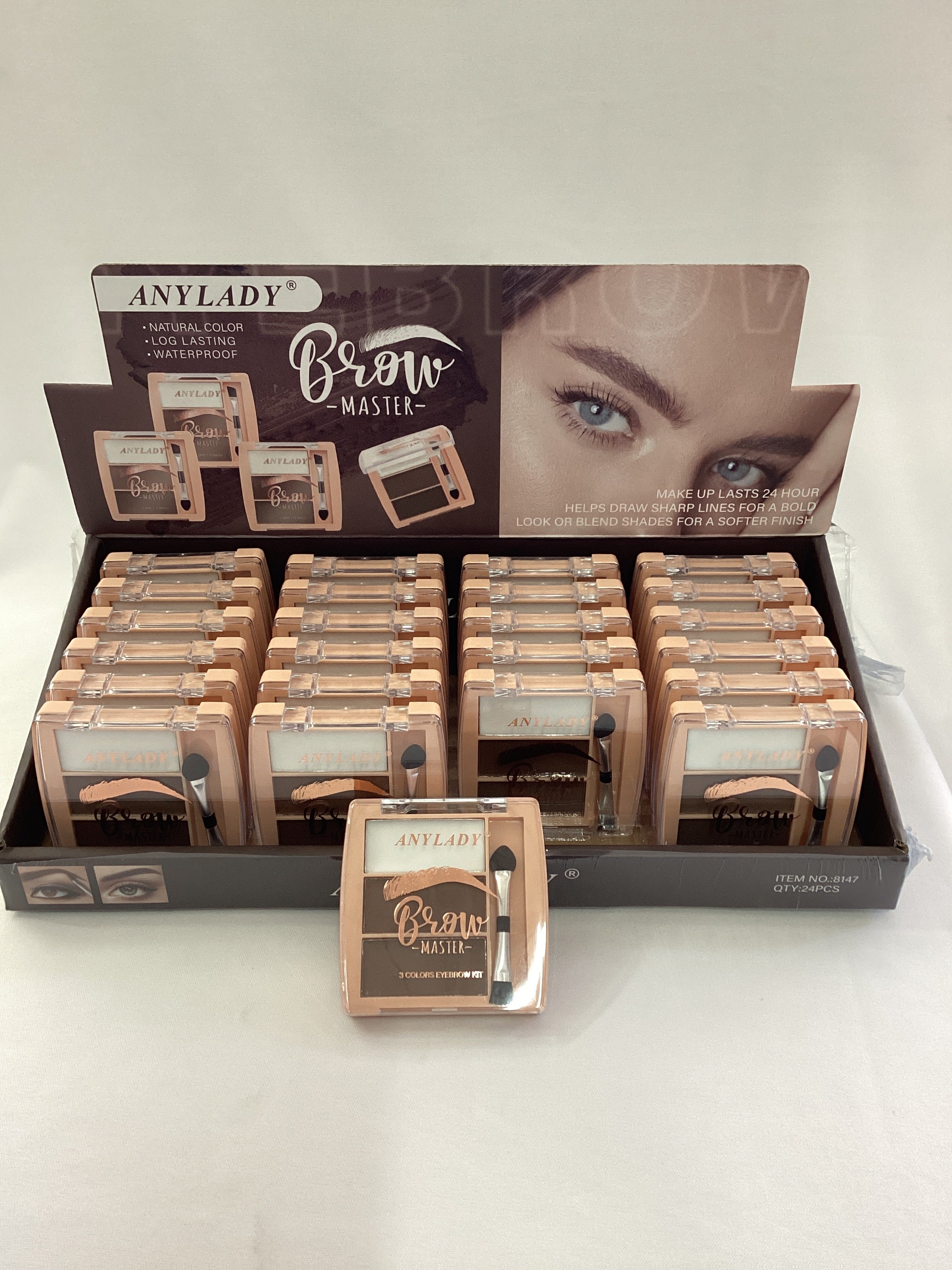 SOMBRAS ANY LADY 3 COLORES CON BROCHA POR MAYOREO