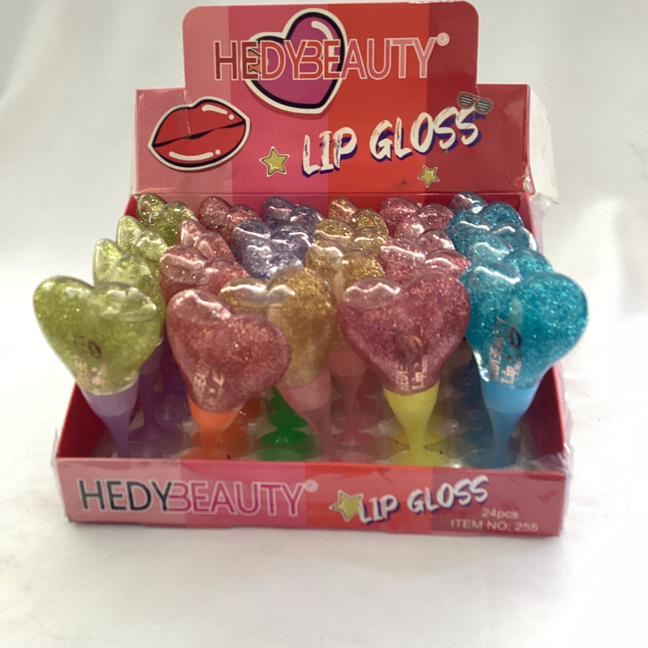 LABIAL LIP GLOS BRILLOS CORAZÓN SURTIDO EN COLORES POR MAYOREO