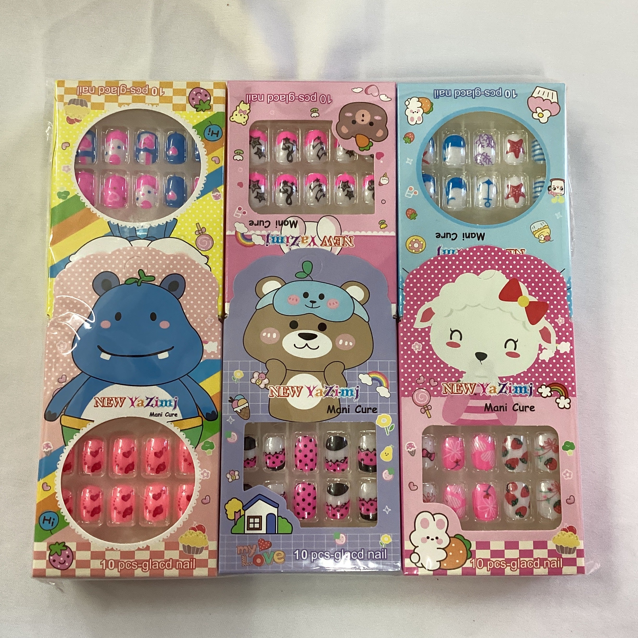 UÑAS INFANTILES NEW YAZIMJ SURTIDA EN DISEÑOS POR MAYOREO