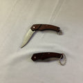 LLAVERO TIPO NAVAJA 7 CM MANGO MADERA POR MAYOREO