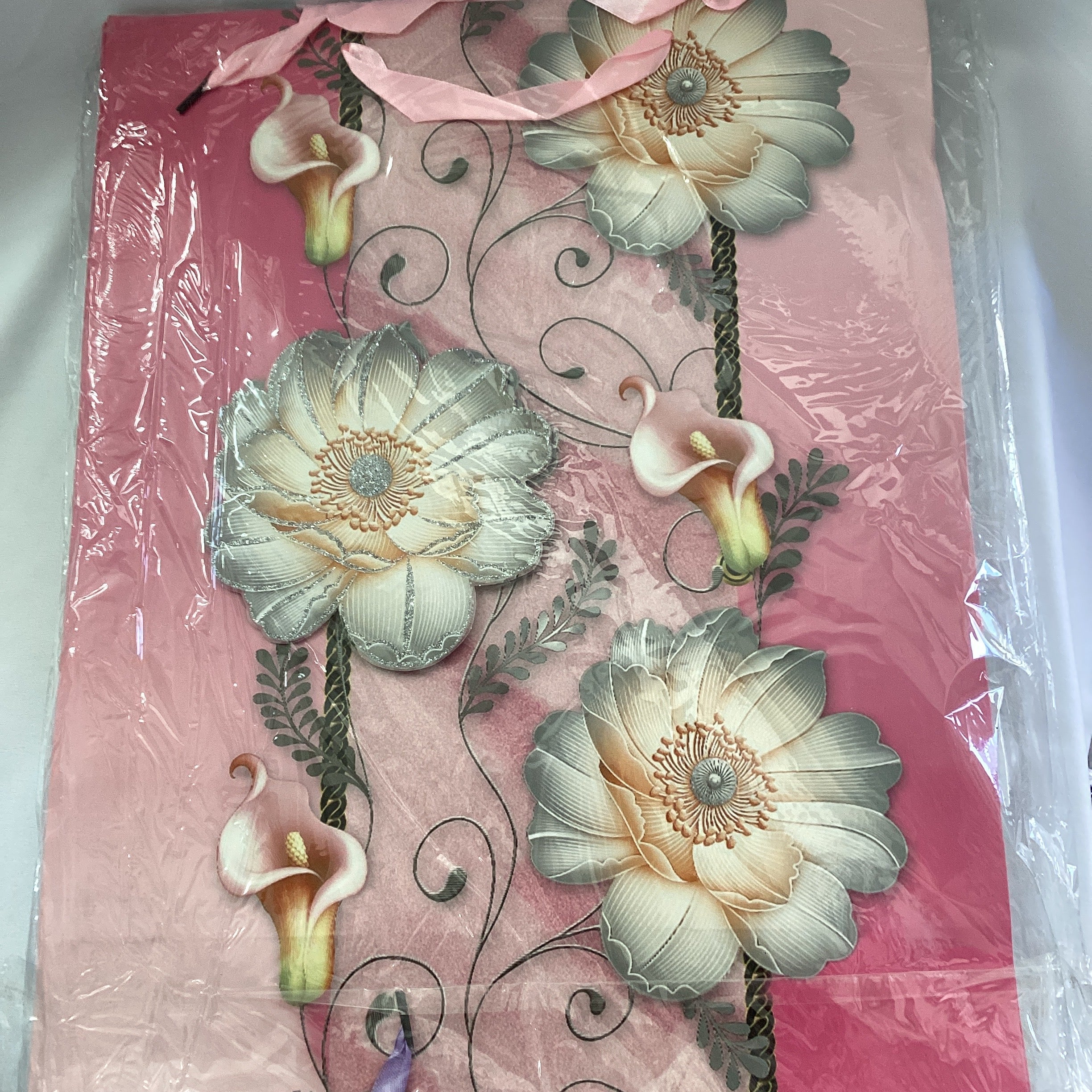 BOLSA DE REGALO JUMBO MOTIVOS FLORARES SURTIDOS EN DISEÑOS Y COLORES POR MAYOREO