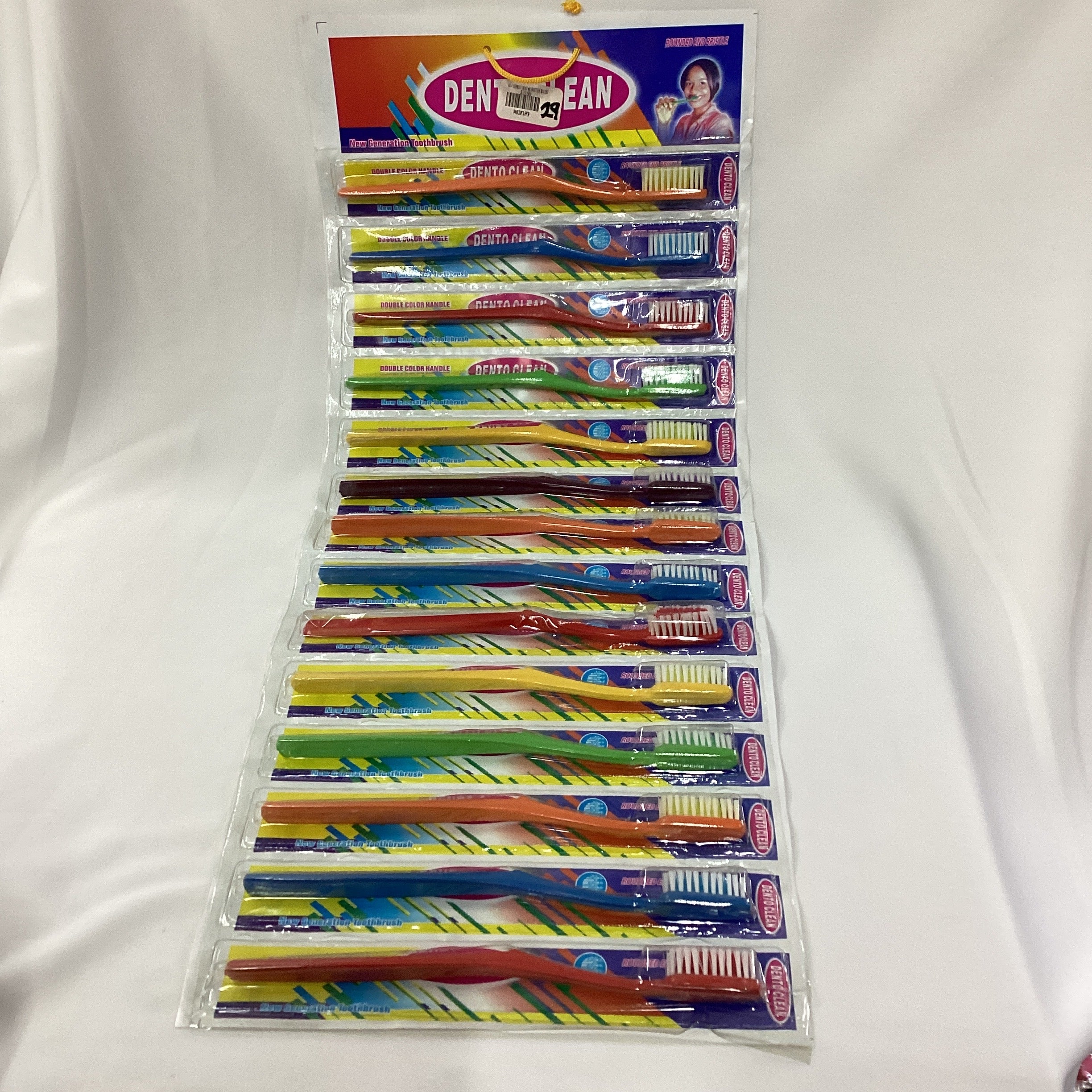 CEPILLO DENTAL EN BLISTER DENTOCLEAN SURTIDO EN COLORS
