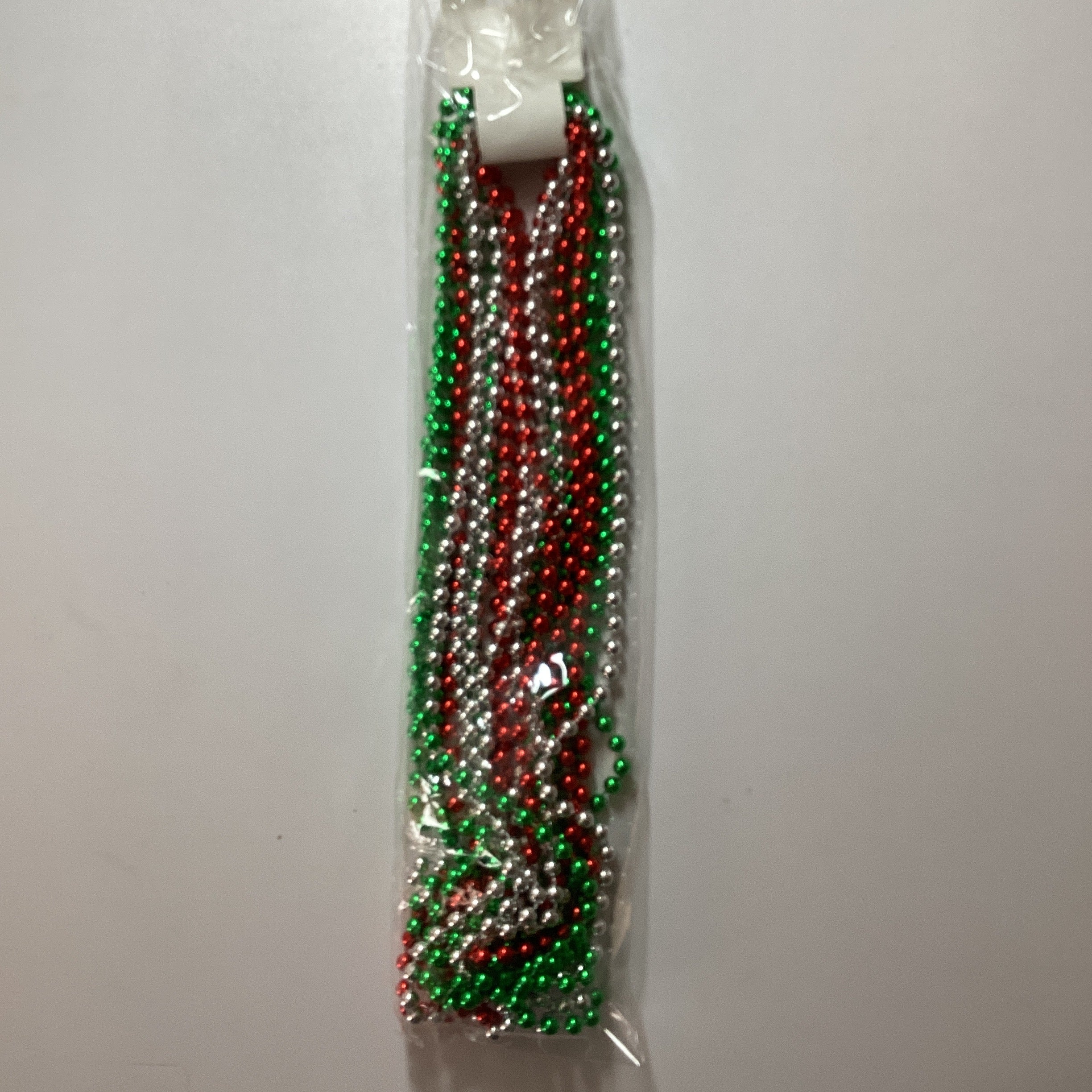 COLLAR TRICOLOR DE 7 MM LAS BOLITSAS POR 80 CM DE LARGO POR MAYOREO