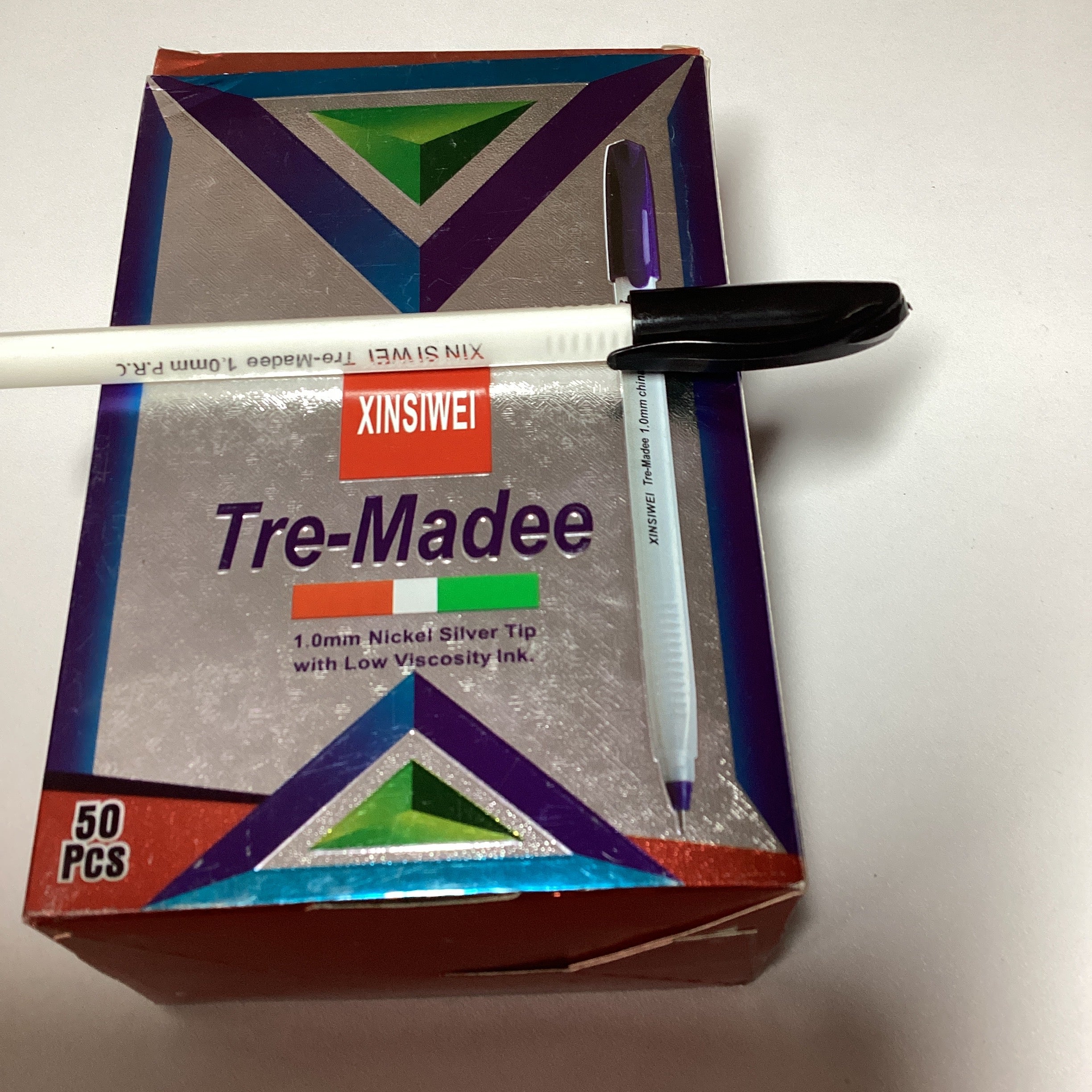 PLUMA TINTA NEGRA TRE-MADEE POR MAYOREO