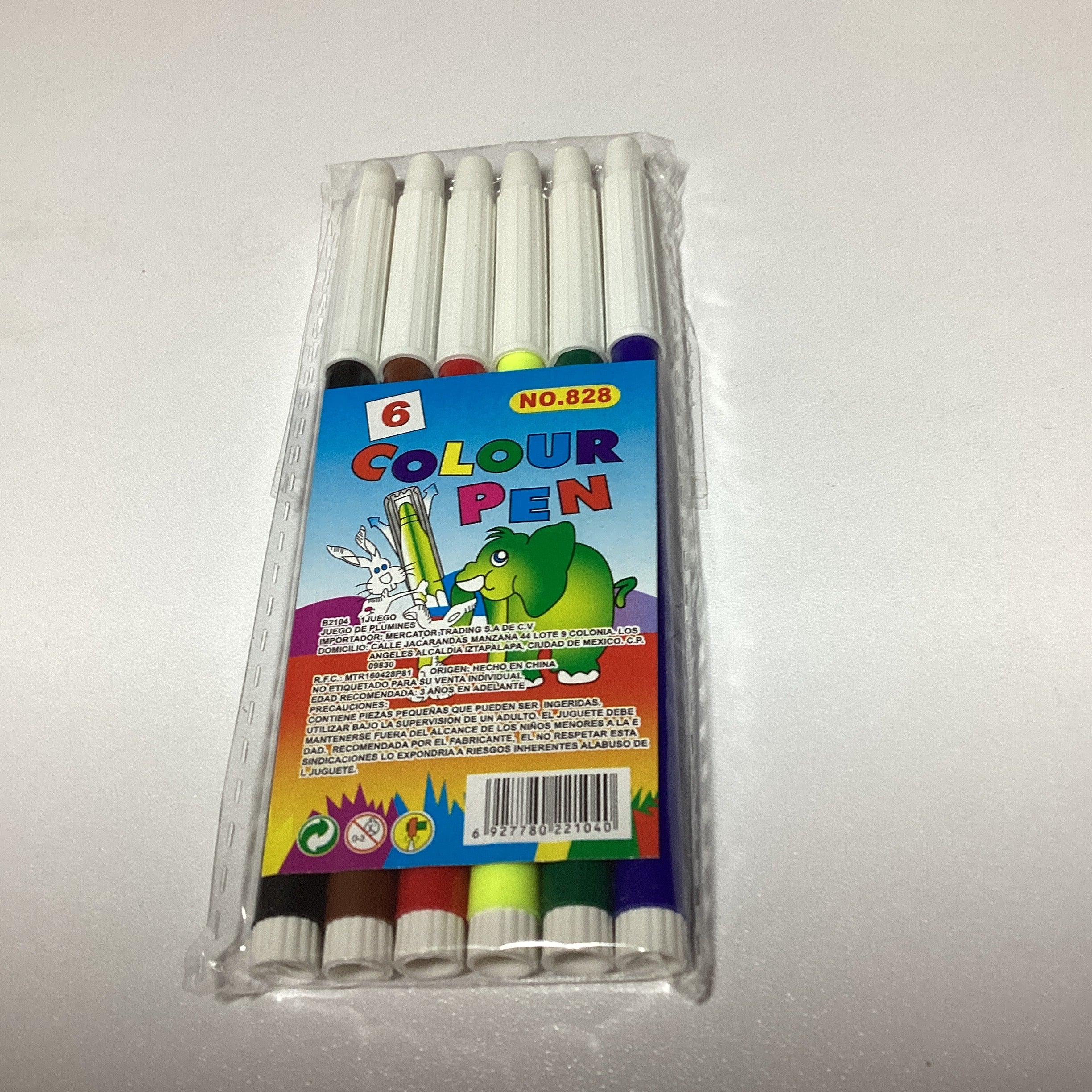 PLUMINES CON 6 PZAS DE COLORES DIFERENTES POR MAYOREO