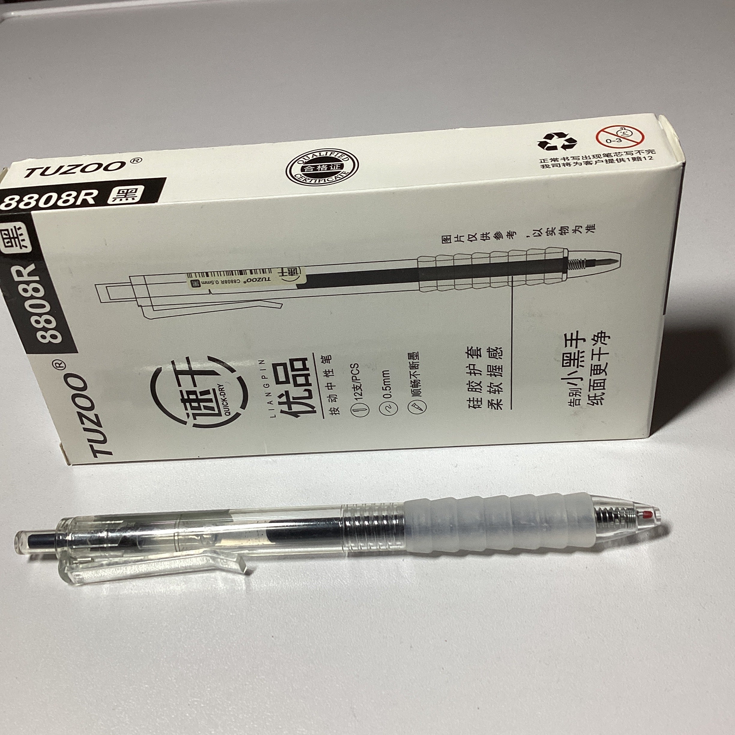 PLUMA TINTA NEGRA TUZOO8808R POR MAYOREO