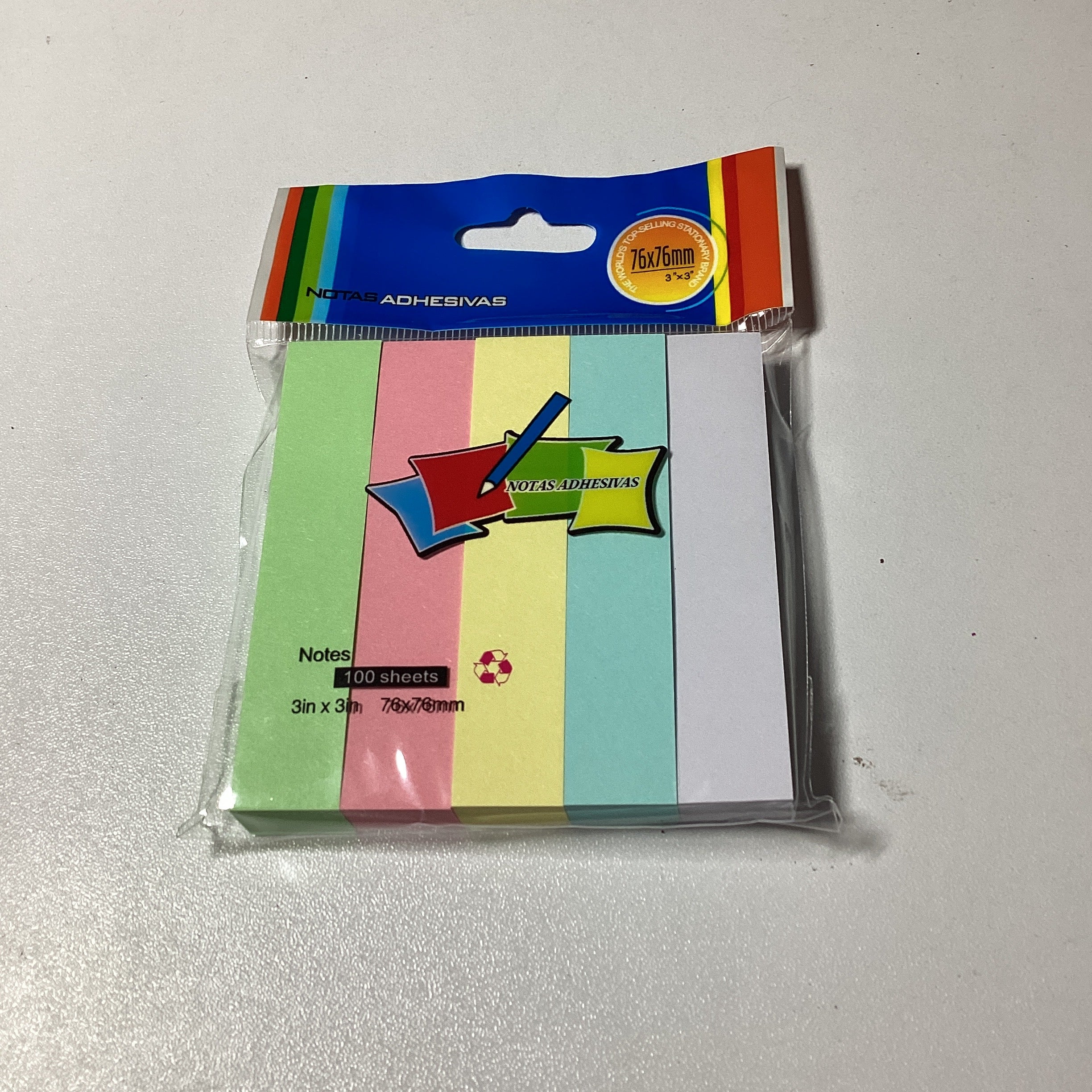 POST IT 100 HOJAS DIVIDIDO EN TIRAS DE 1.5 CM EN COLORES DIFERENTES POR MAYOREO