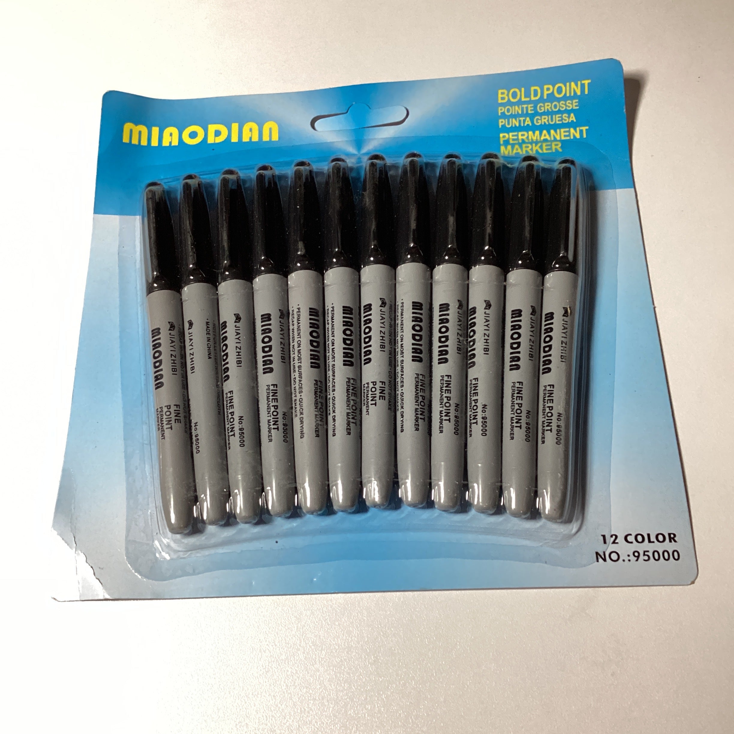 MARCADOR PERMANENTE NEGRO EN BLISTER POR MAYOREO