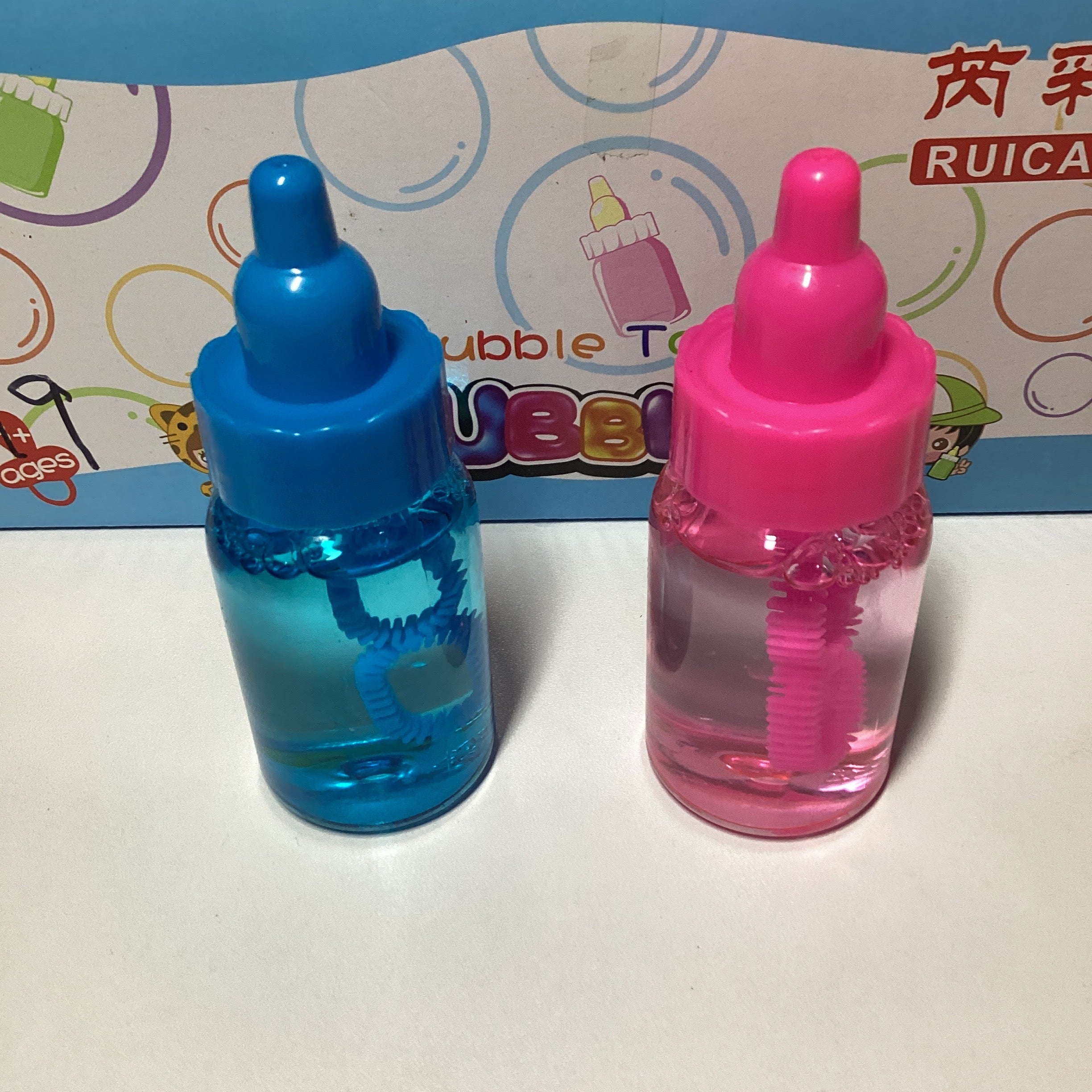 BURBUJA BIBERÓN 10 CM SURTIDA EN COLORES POR MAYOREO