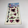 TATUAJE TEMPORAL 20X10 CM FIGURAS CORAZONES POR MAYOREO