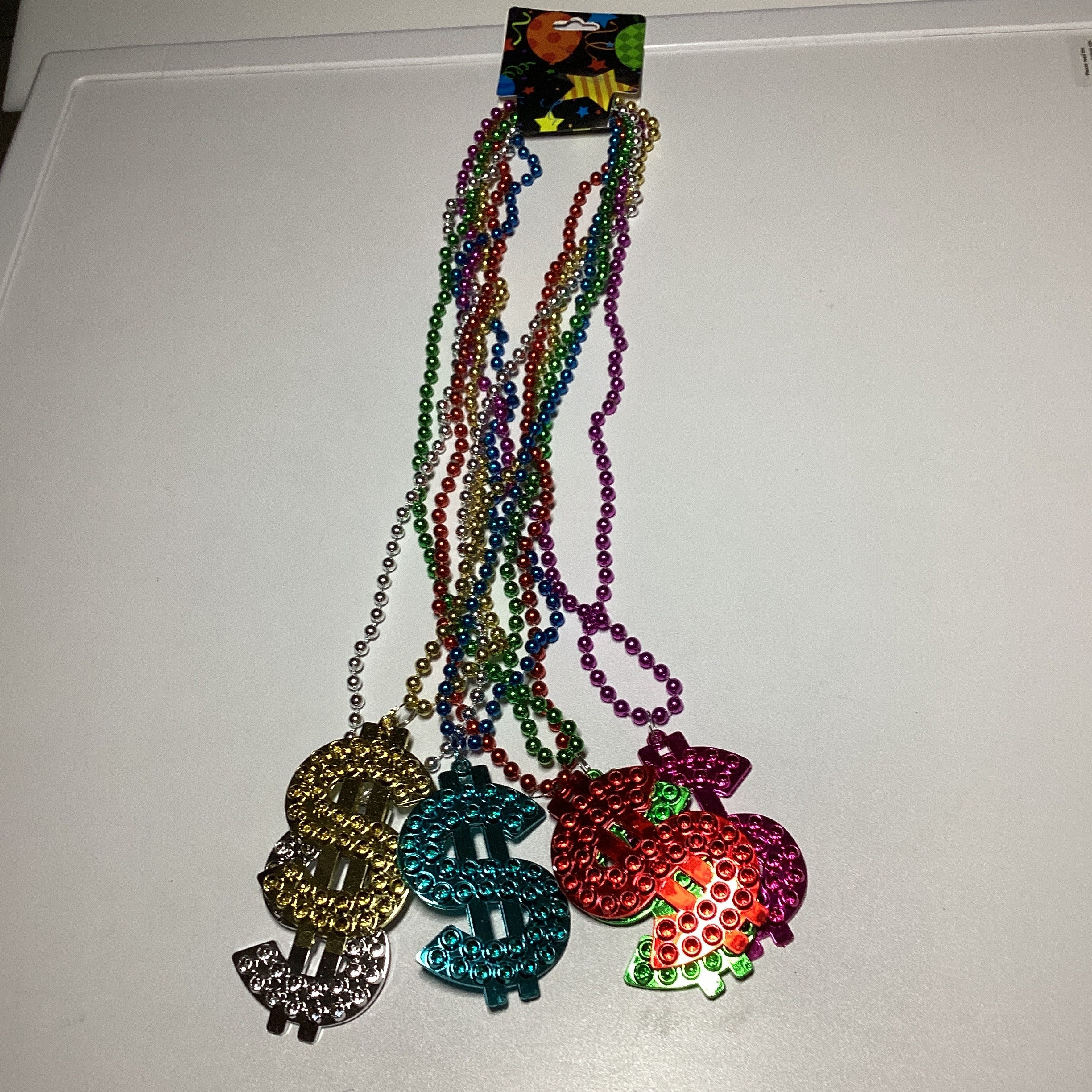 COLLAR FIESTA 35 CM CON DIJE DE 8 CM SURTIDO EN COLORES POR MAYOREO