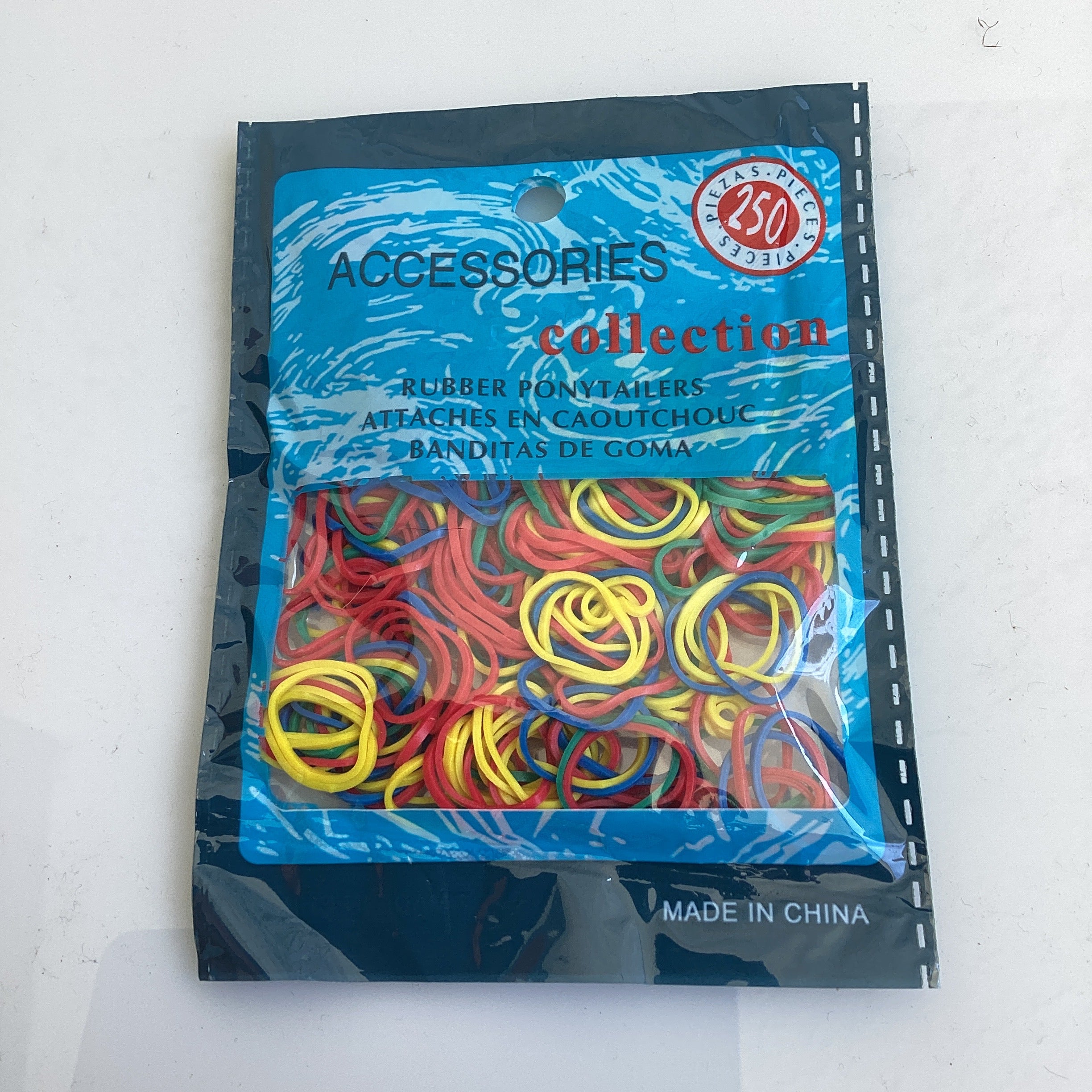 LIGAS DE HULE DE COLORES CON 250 PZAS POR MAYOREO