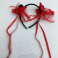 DIADEMA MOTAS NEGRAS Y ROJAS POR MAYOREO
