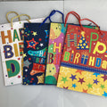 BOLSA DE REGALO GRANDE 32X26 CM HAPPY BIRTHDAY SURTIDA EN DISEÑOS POR MAYOREO