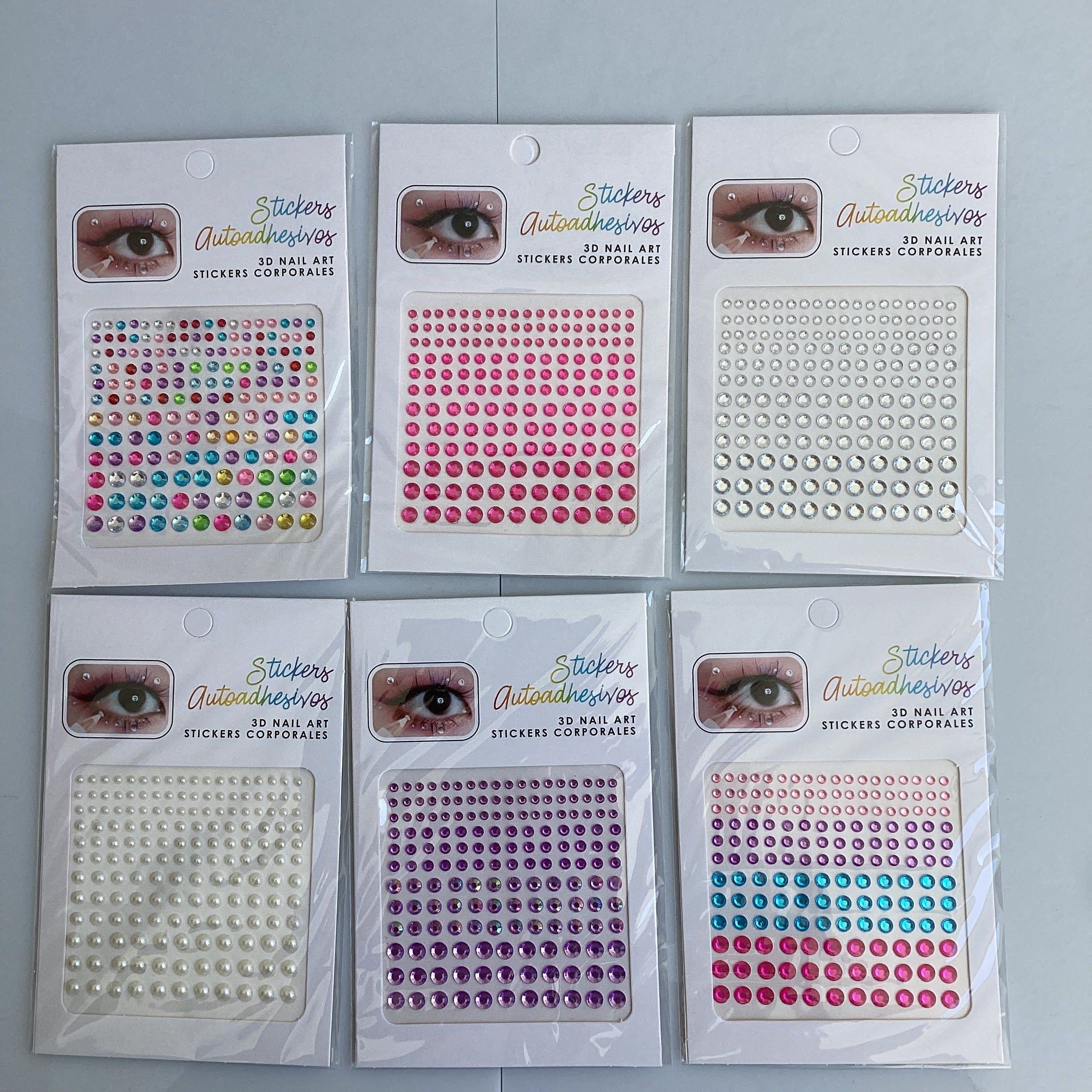 STICKER DECORACIÓN CORPORAL SURTIDA DOCENA EN COLORES POR MAYOREO