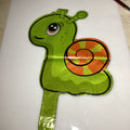 GLOBO FIGURA ANIMALES METÁLICO 40 CM AUTOSELLABLE FIGURA CARACOL POR MAYOREO