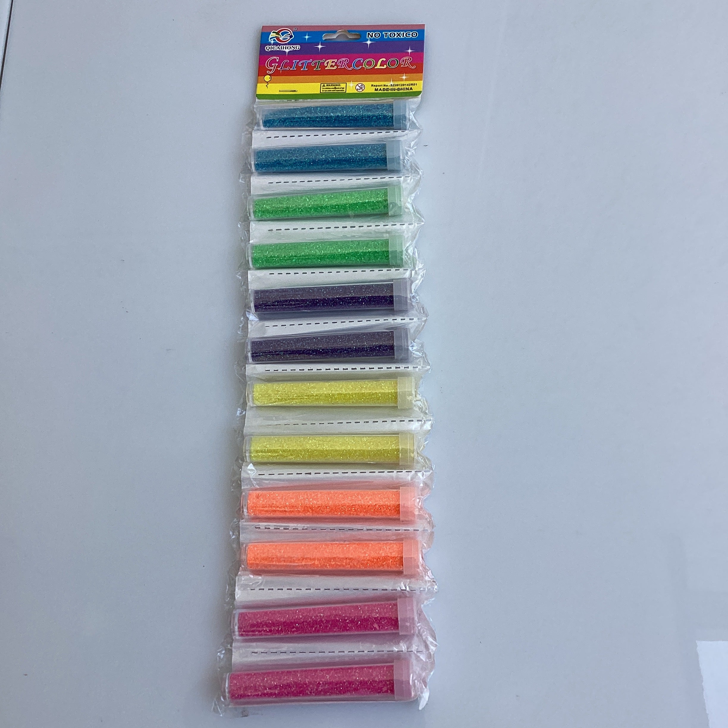 TUBITOS DE DIAMANTINA DE 7.5 CM SURTIDO EN COLORES POR MAYOREO