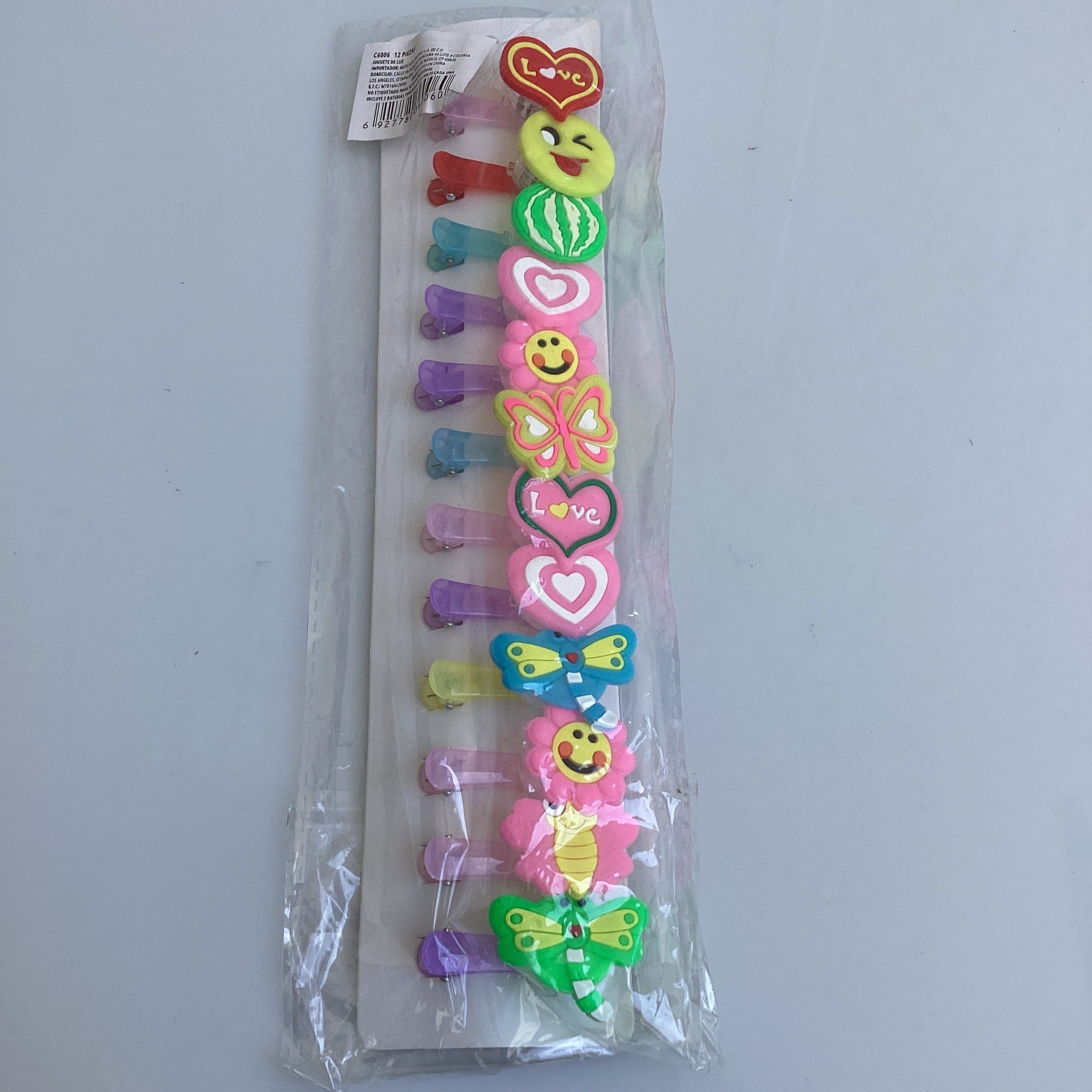 BROCHE PARA CABELLO PARA BEBE 5 CM SURTIDA EN COLORES Y DISEÑOS POR MAYOREO