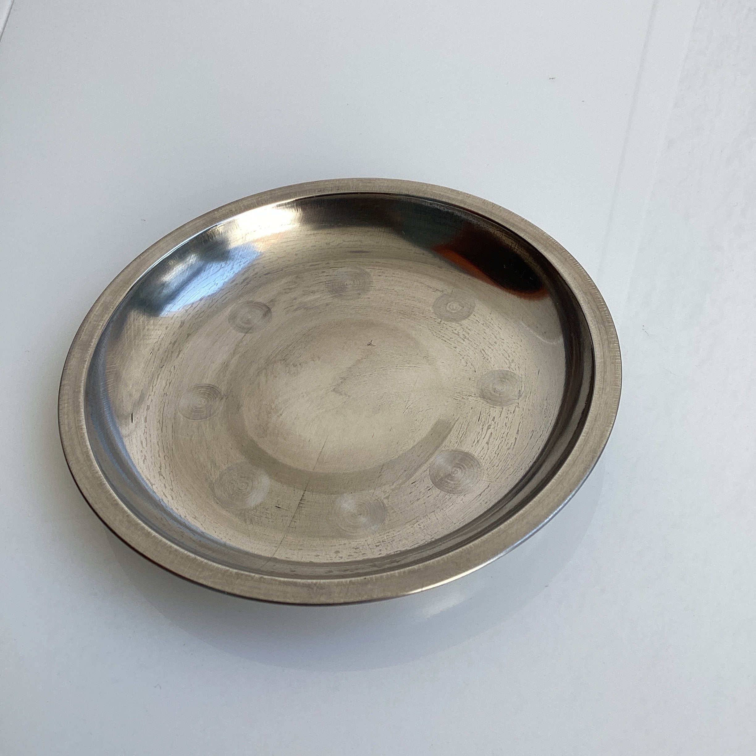 PLATO DE ACERO 15 CM DIÁMETRO POR MAYOREO