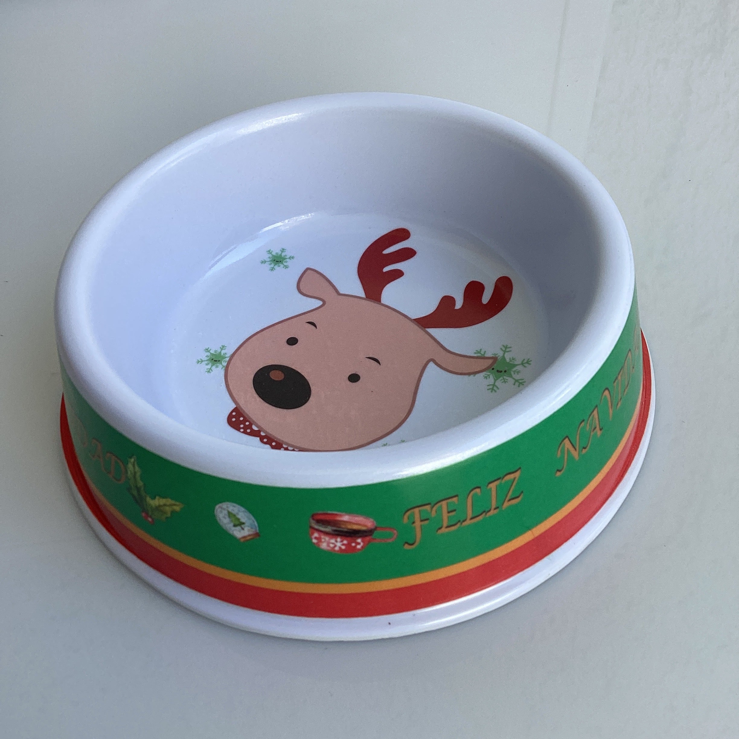 TAZÓN PARA COMIDA DE MASCOTA 18 CM DIÁMETRO MOTIVOS NAVIDEÑOS SURTIDO EN DISEÑOS POR MAYOREO