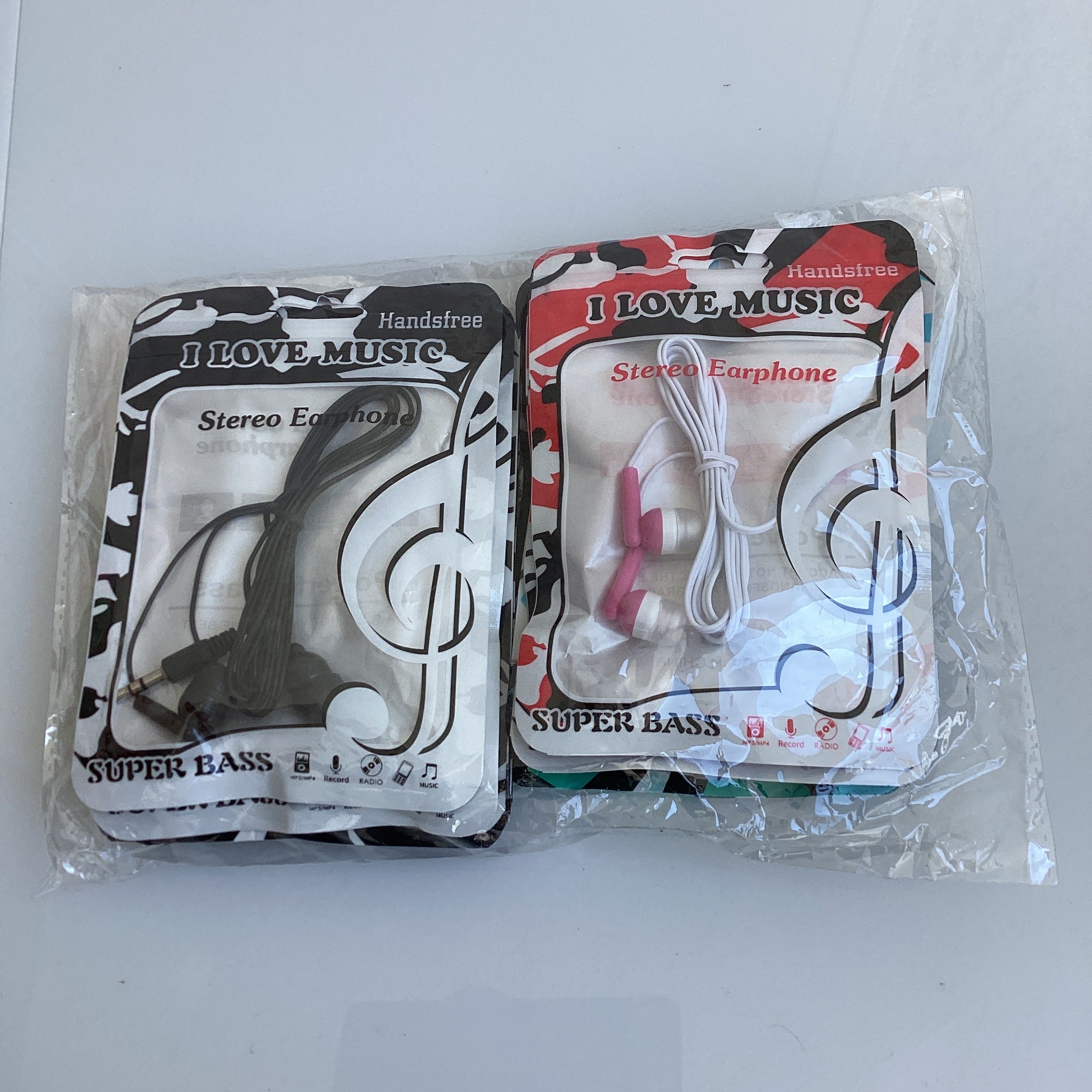 AUDIFONOS HANDSFREE SURTIDO EN COLORES EN BOLSITA INDIVIDUAL POR MAYOREO
