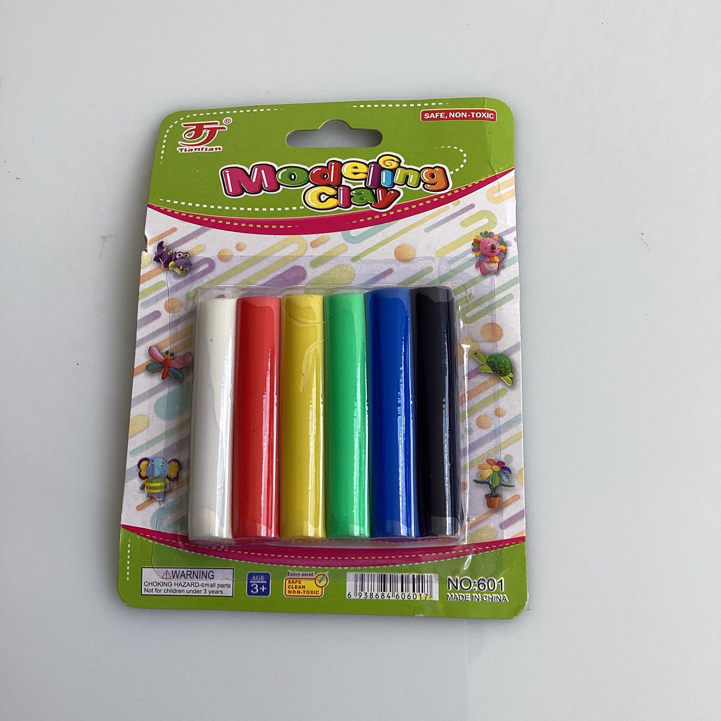 PLASTILINA CON 6 BARRAS EN BLISTER SURTIDO EN COLORES POR MAYOREO