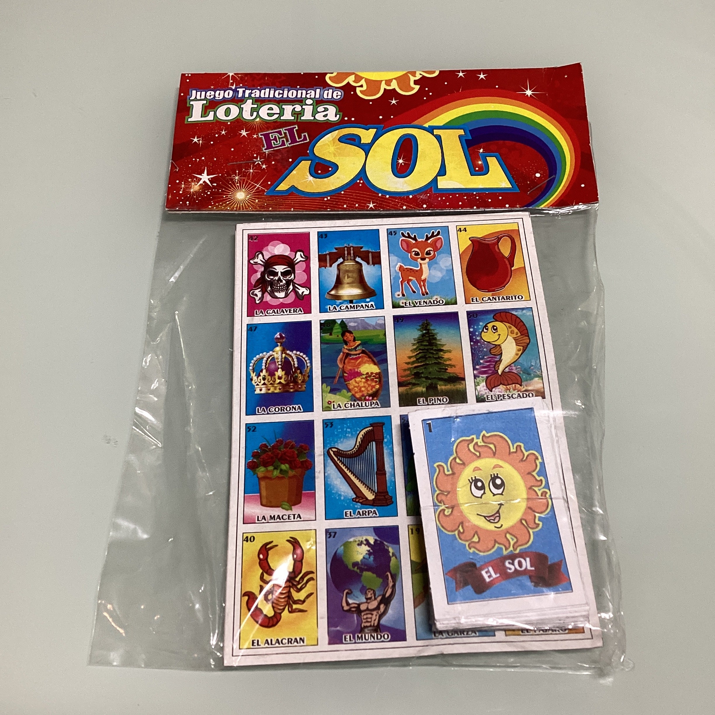 LOTERIA CHICA 6 CARTAS 15X10 CM POR MAYOREO