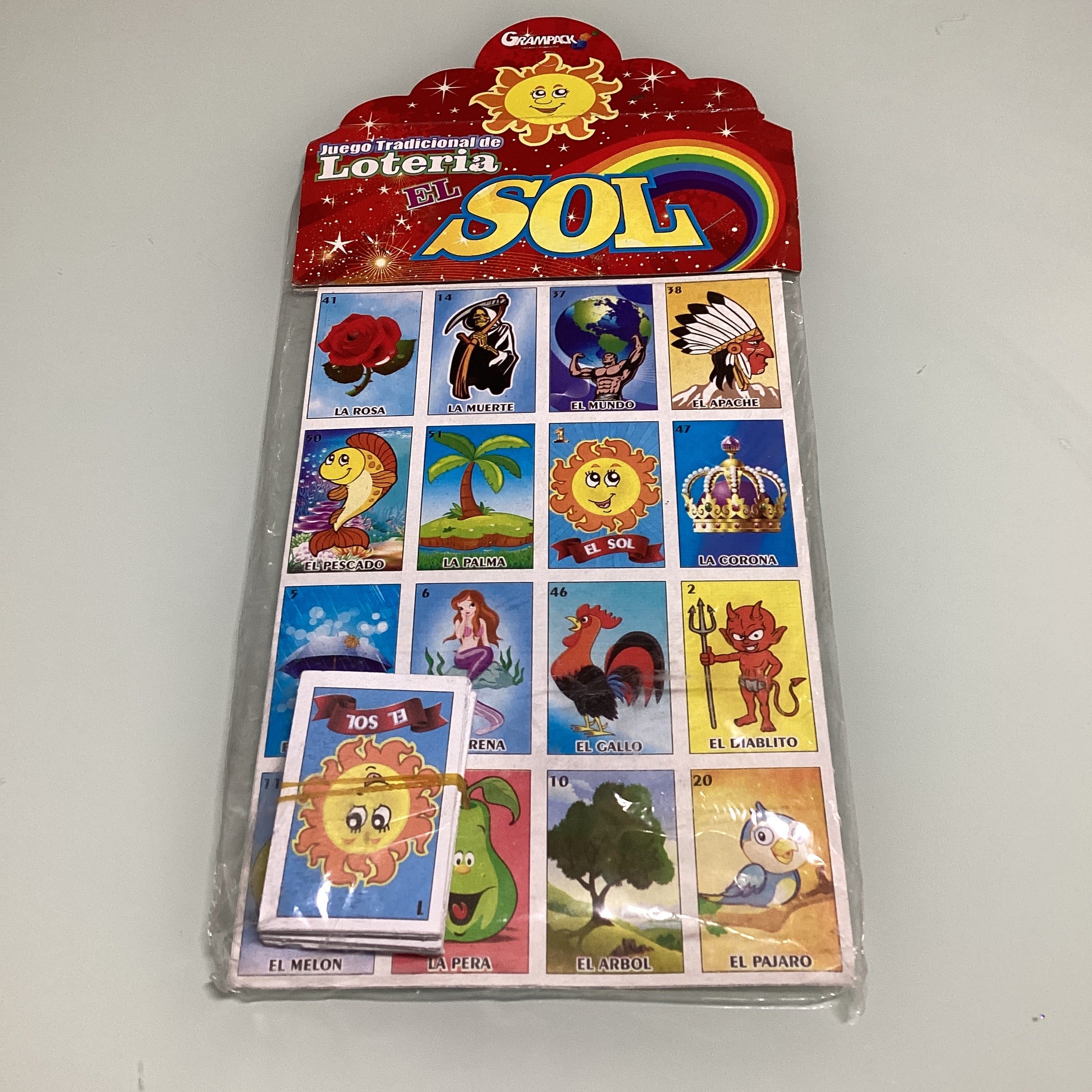 LOTERIA MEDIANA 20X14 CM 6 CARTAS POR MAYOREO