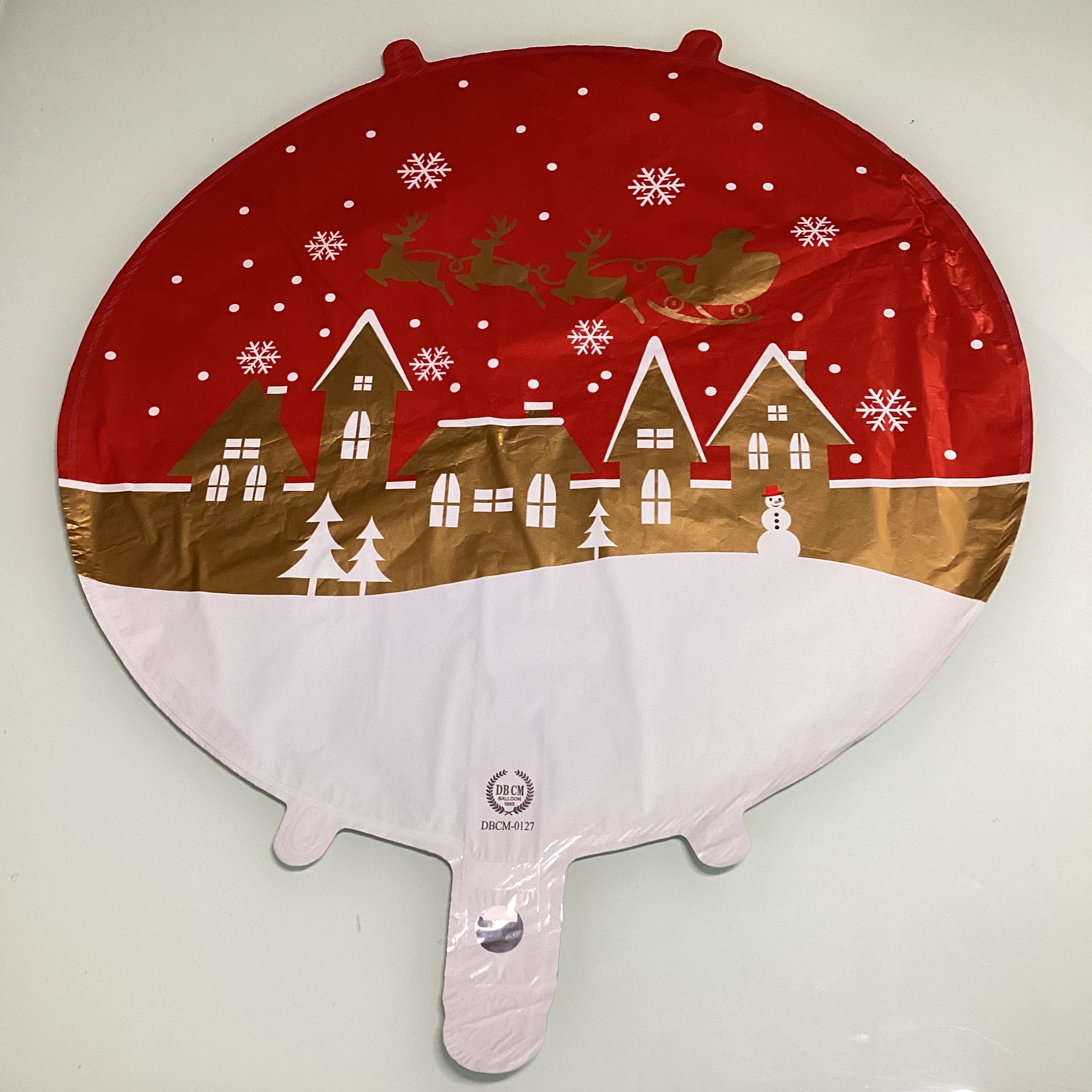 GLOBO METÁLICO NAVIDEÑO REDONDO 45 CM POR MAYOREO
