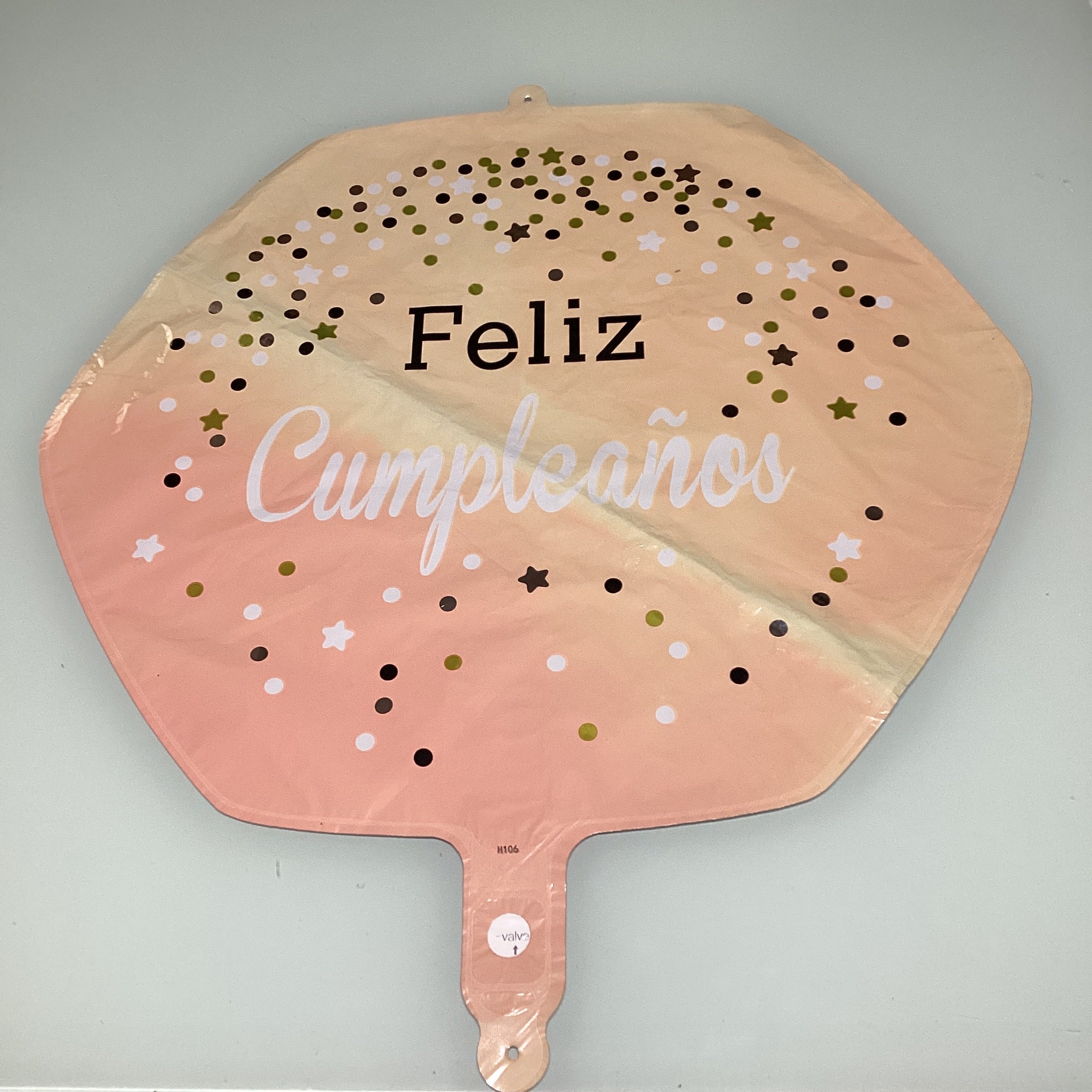 GLOBO METÁLICO 45 CM FELIZ CUMPLEAÑOS POR MAYOREO
