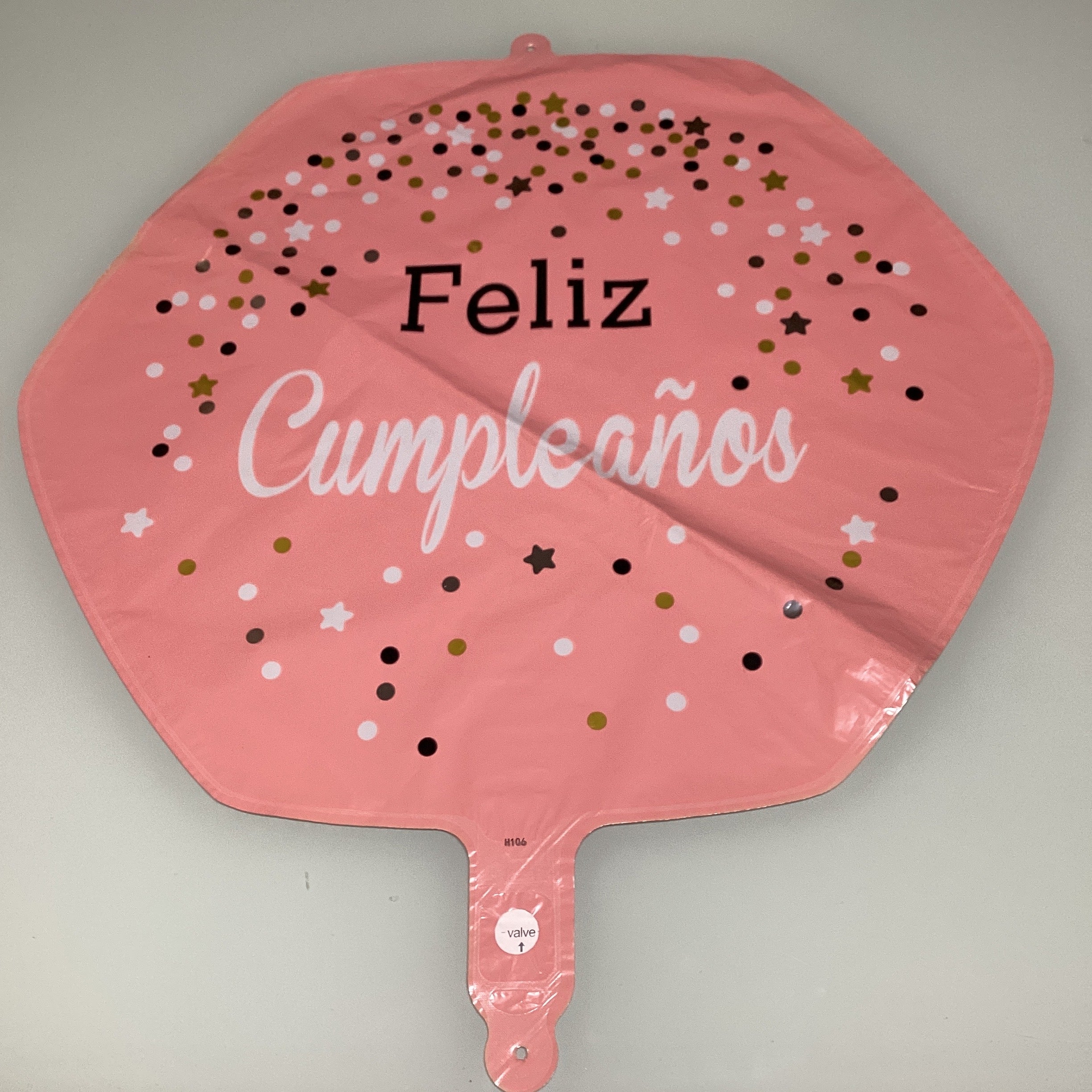 GLOBO METÁLICO 45 CM FELIZ CUMPLEAÑOS POR MAYOREO