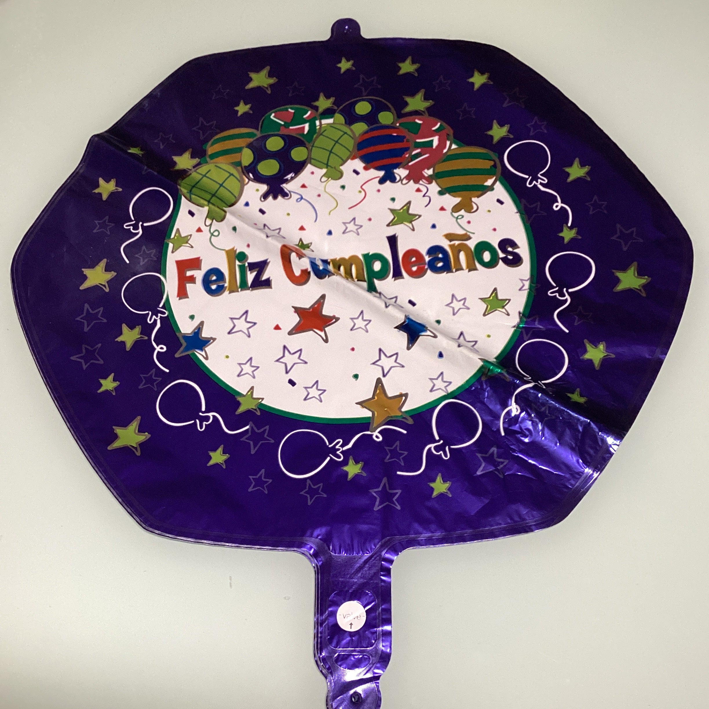 GLOBO METÁLICO 45 CM FELIZ CUMPLEAÑOS POR MAYOREO
