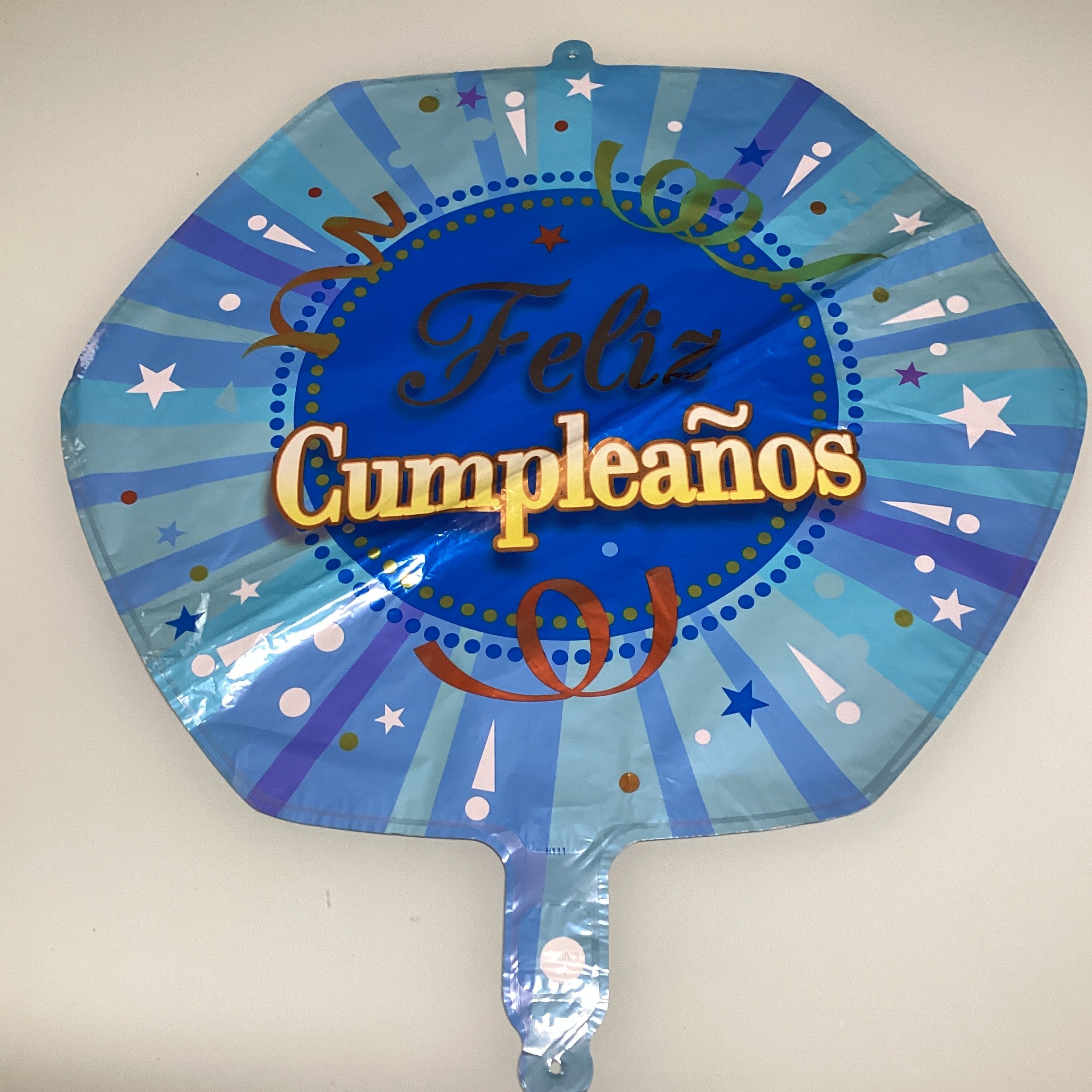 GLOBO METÁLICO 45 CM FELIZ CUMPLEAÑOS POR MAYOREO