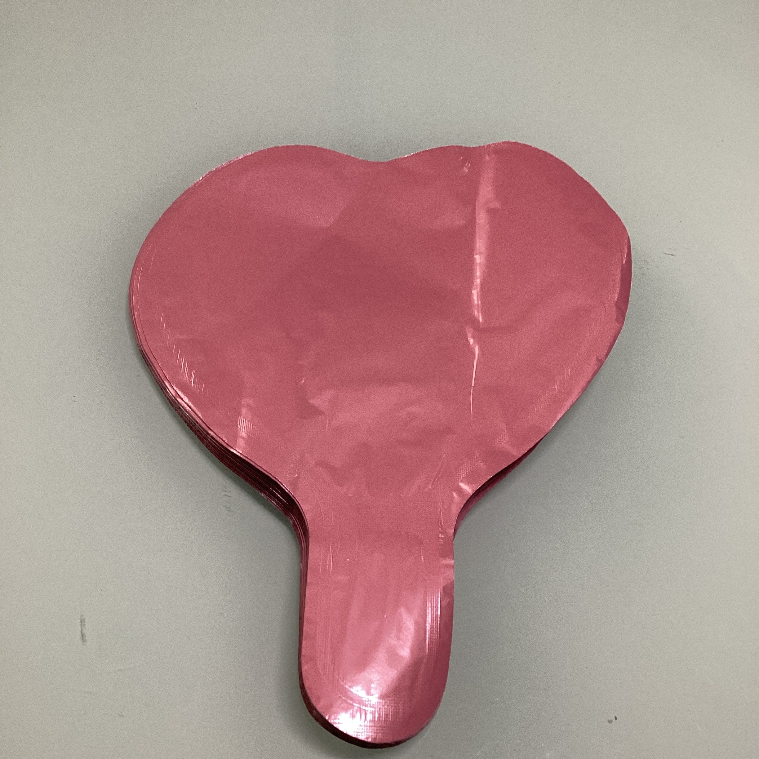 GLOBO METÁLICO FORMA DE CORAZÓN AUTOSELLABLE 18 CM POR MAYOREO