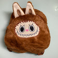 MOCHILA LABUBU COLOR CAFE 24X23 CM POR MAYOREO