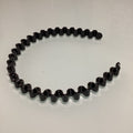 DIADEMA NEGRA FORMAS CURVAS PARA MEJOR AGARRE POR MAYOREO