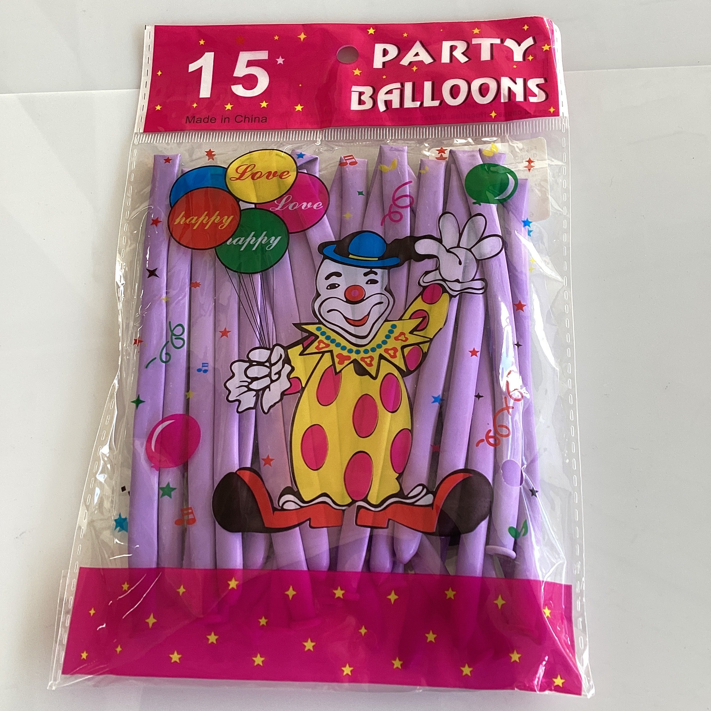 GLOBOS LARGOS CON 15 PZAS EN BOLSITA DE UN SOLO COLOR PERO EL PAQUETE DE 10 VIENE SURTIGO POR MAYOREO