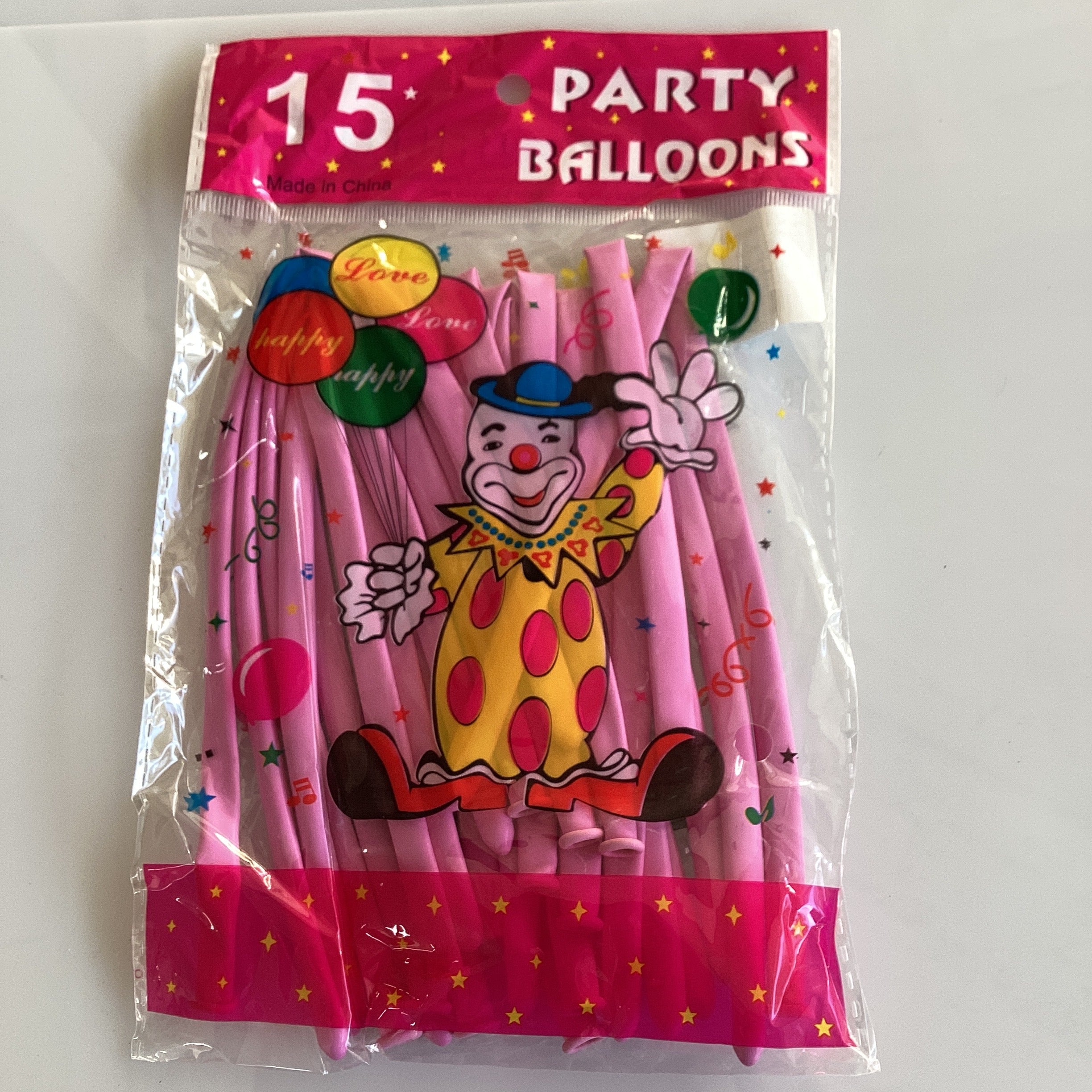 GLOBOS LARGOS CON 15 PZAS EN BOLSITA DE UN SOLO COLOR PERO EL PAQUETE DE 10 VIENE SURTIGO POR MAYOREO