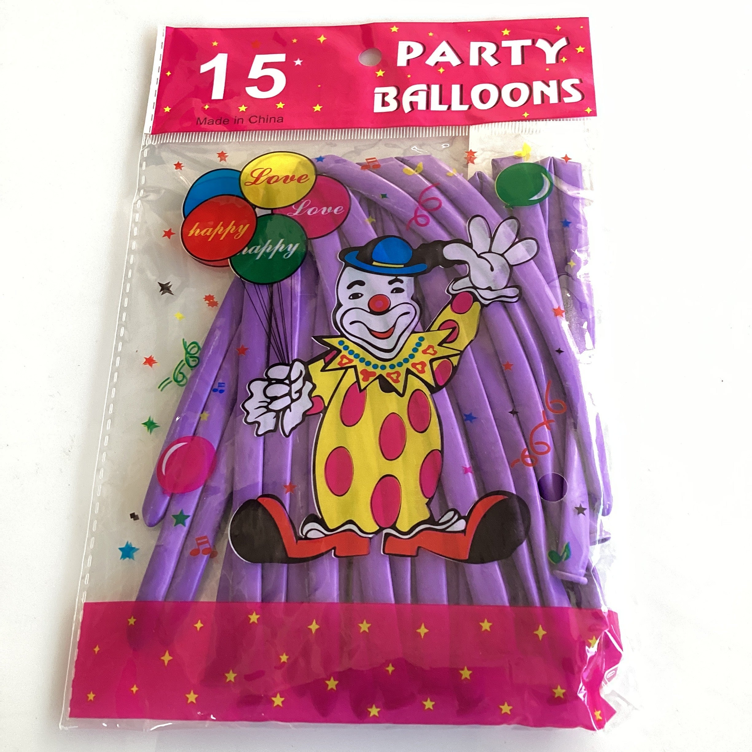 BOLSITA CON 15 GLOBOS LARGOS PARA FIGURAS POR MAYOREO
