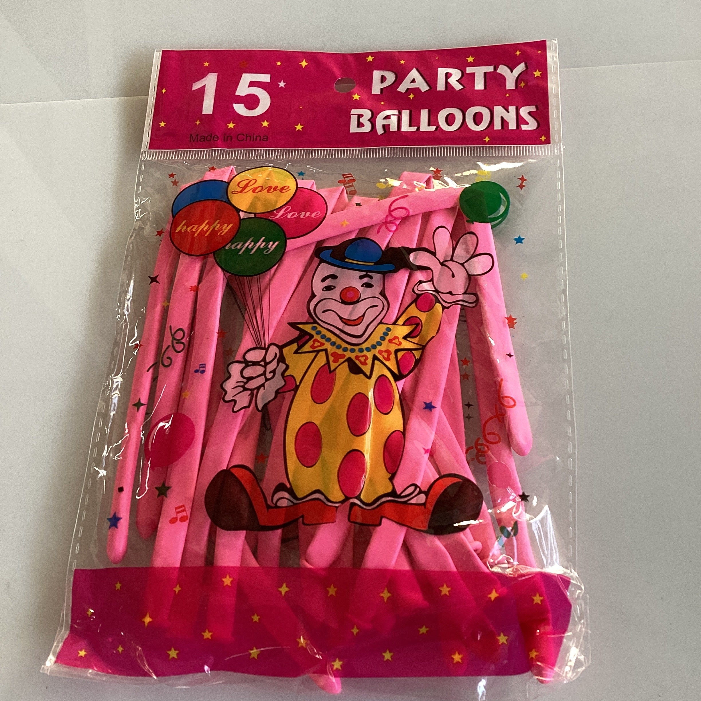 BOLSITA CON 15 GLOBOS LARGOS PARA FIGURAS POR MAYOREO