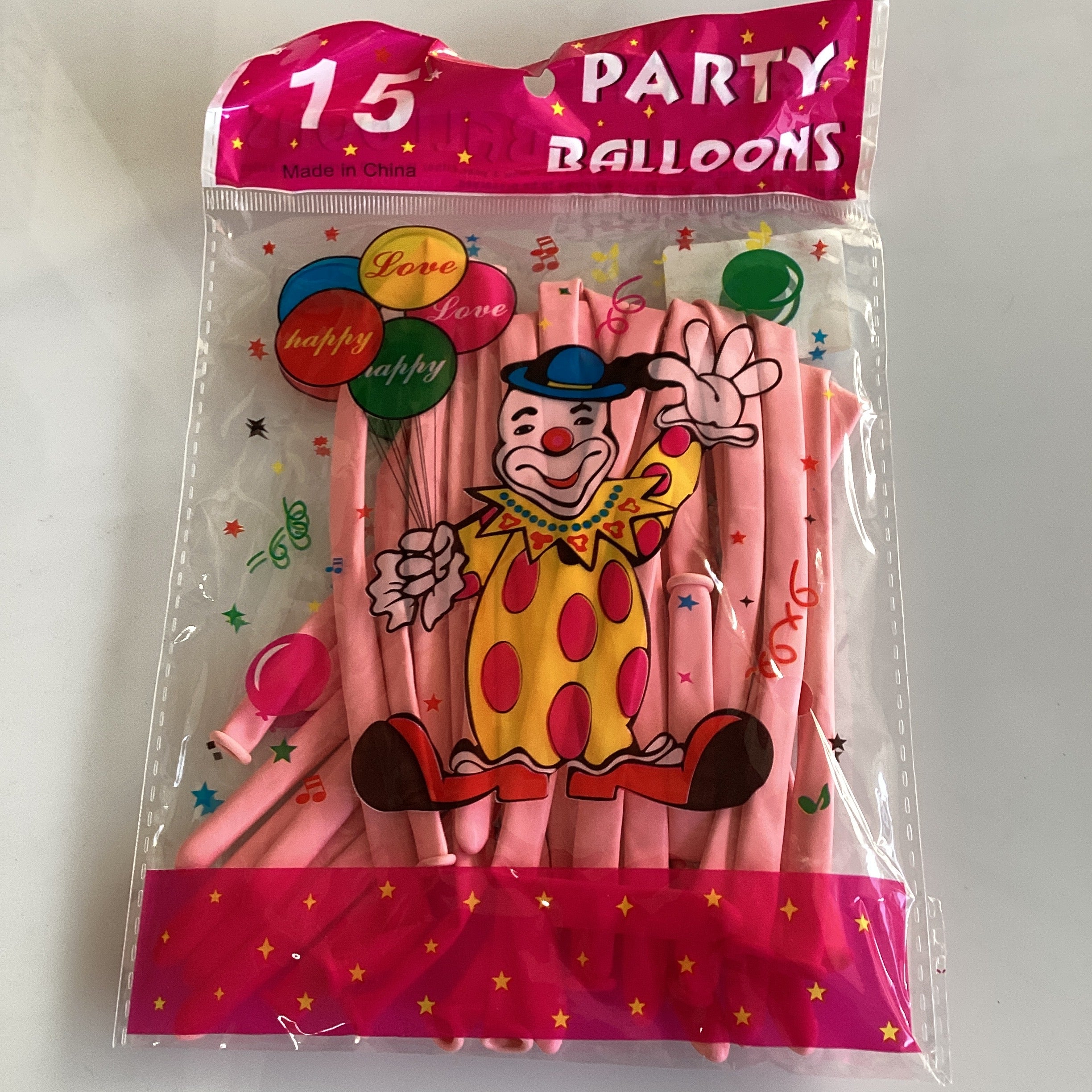 BOLSITA CON 15 GLOBOS LARGOS PARA FIGURAS POR MAYOREO