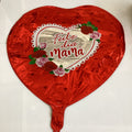 GLOBO METÁLICO CORAZÓN 45 CM MADRES POR MAYOREO