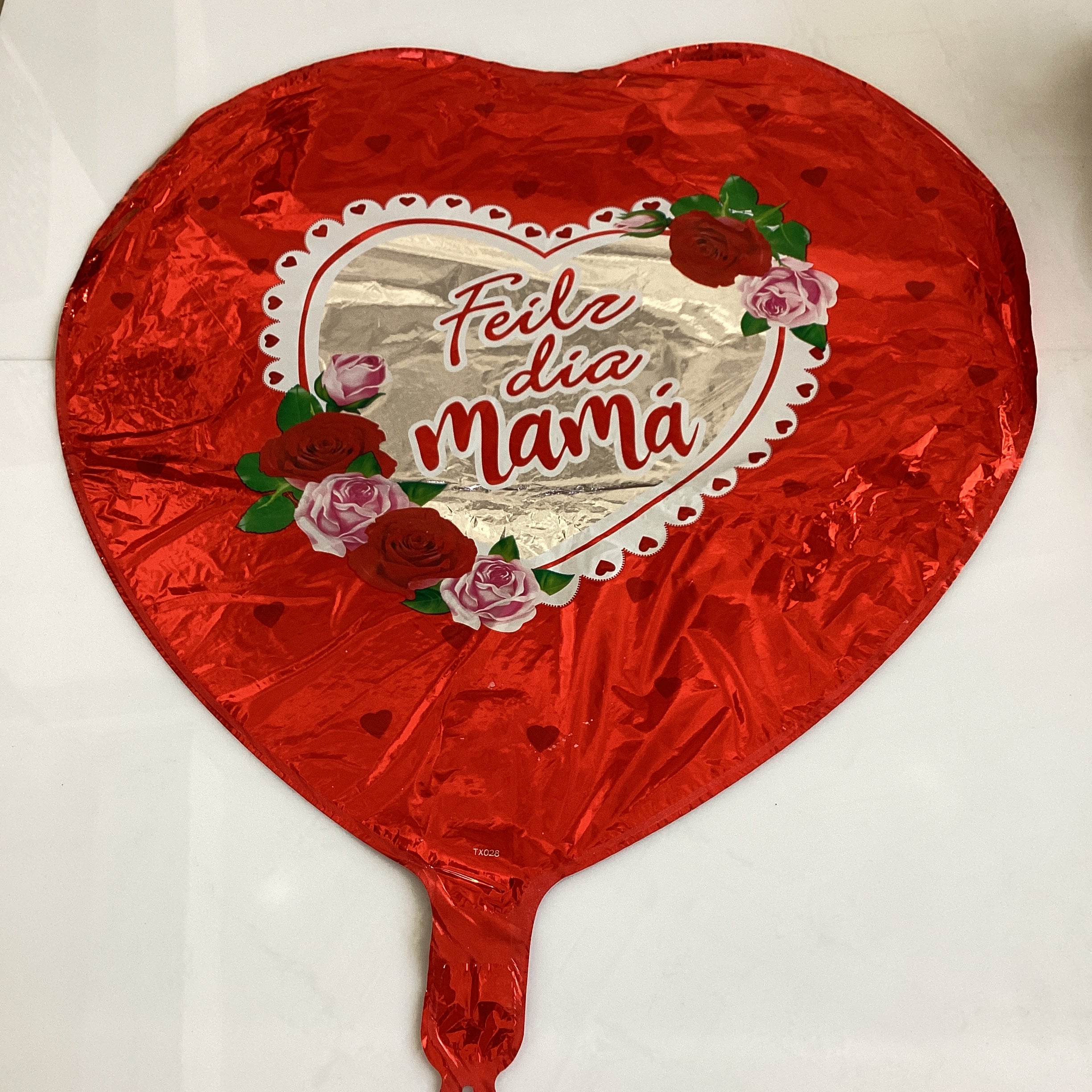GLOBO METÁLICO CORAZÓN 45 CM MADRES POR MAYOREO