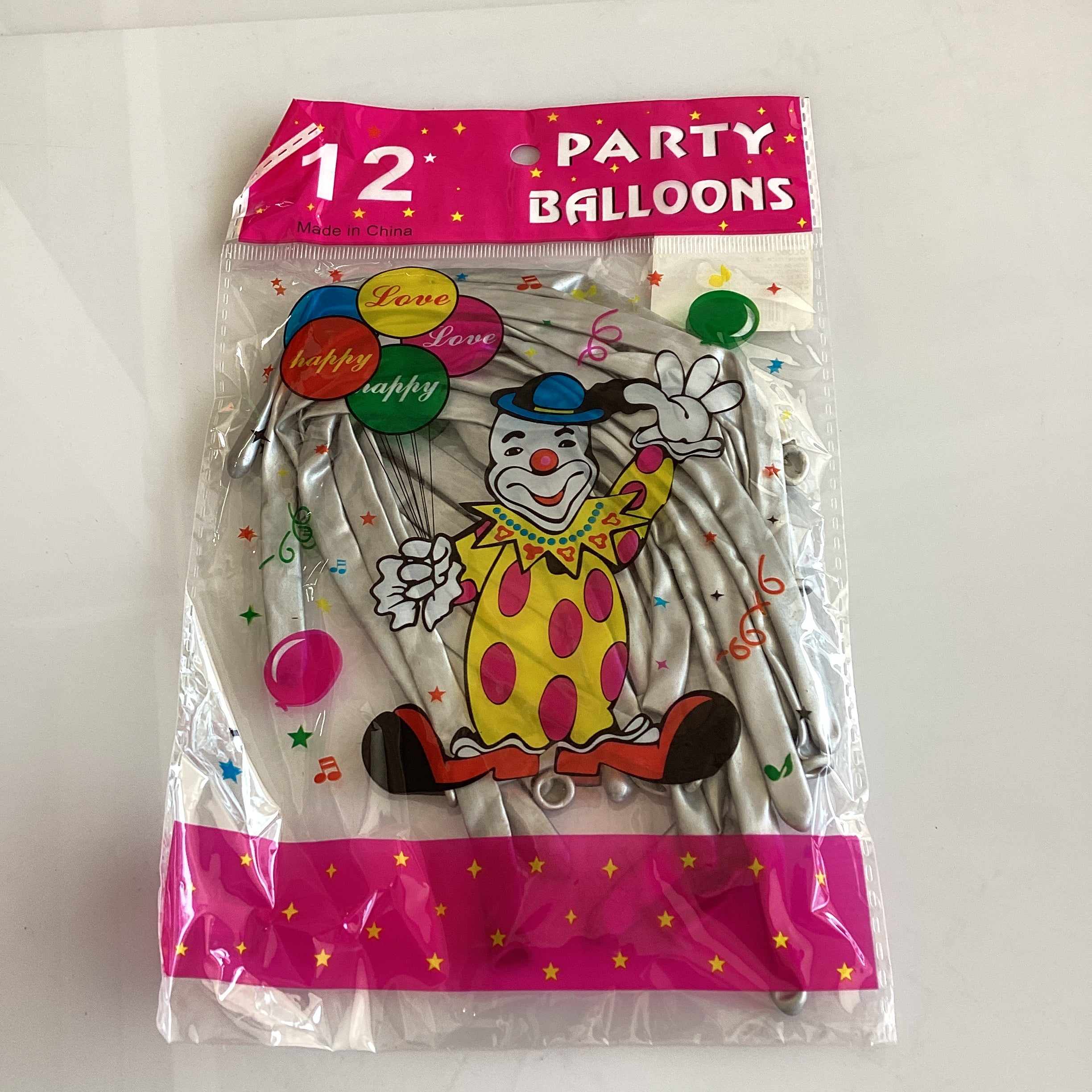 GLOBO LARGO METÁLICO CON 12 GLOBOS EN FORMA DE TIRA POR MAYOREO