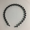 DIADEMA DEPORTIVA DE PEINE ONDULADA DE PLASTICO DE 0.75 CM DE ANCHO COLOR NEGRA POR MAYOREO
