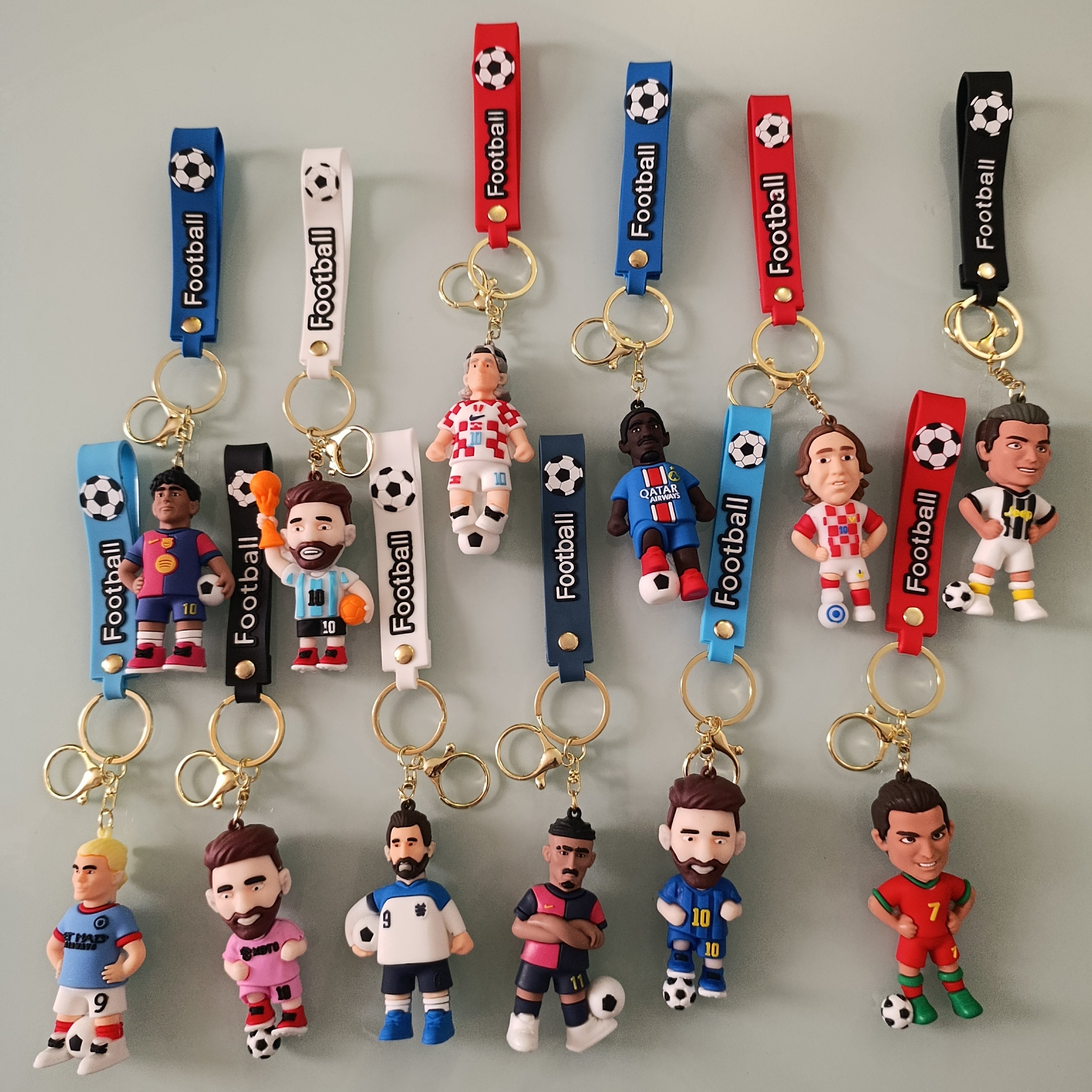 LLAVERO MUNDIAL 25 CM SURTIDO EN DISEÑOS DE JUGADORES Y SELECCIONES POR MAYOREO