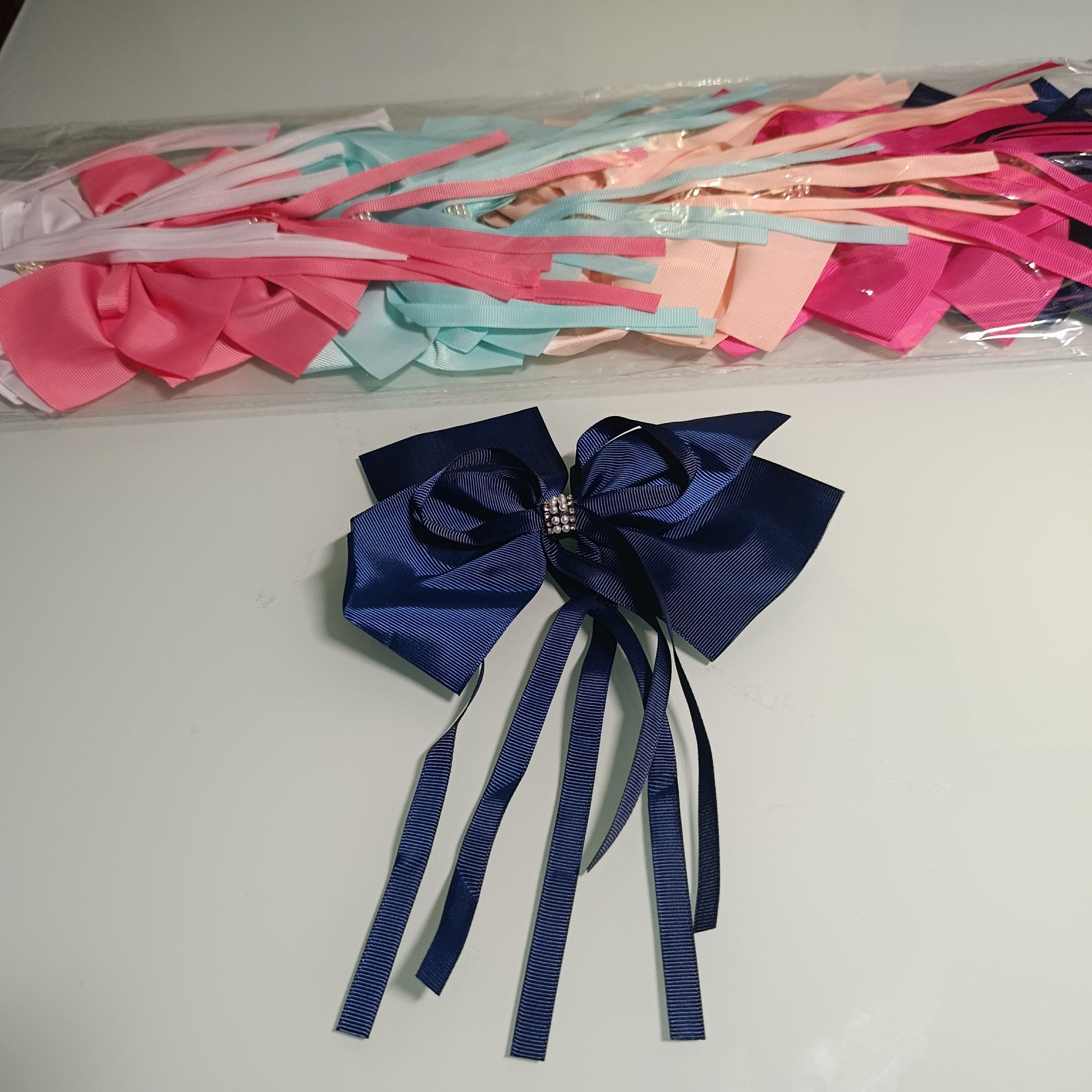 MOÑO DE LISTON PARA EL CABELLO 16 CM SURTIDO EN COLORES POR MAYOREO
